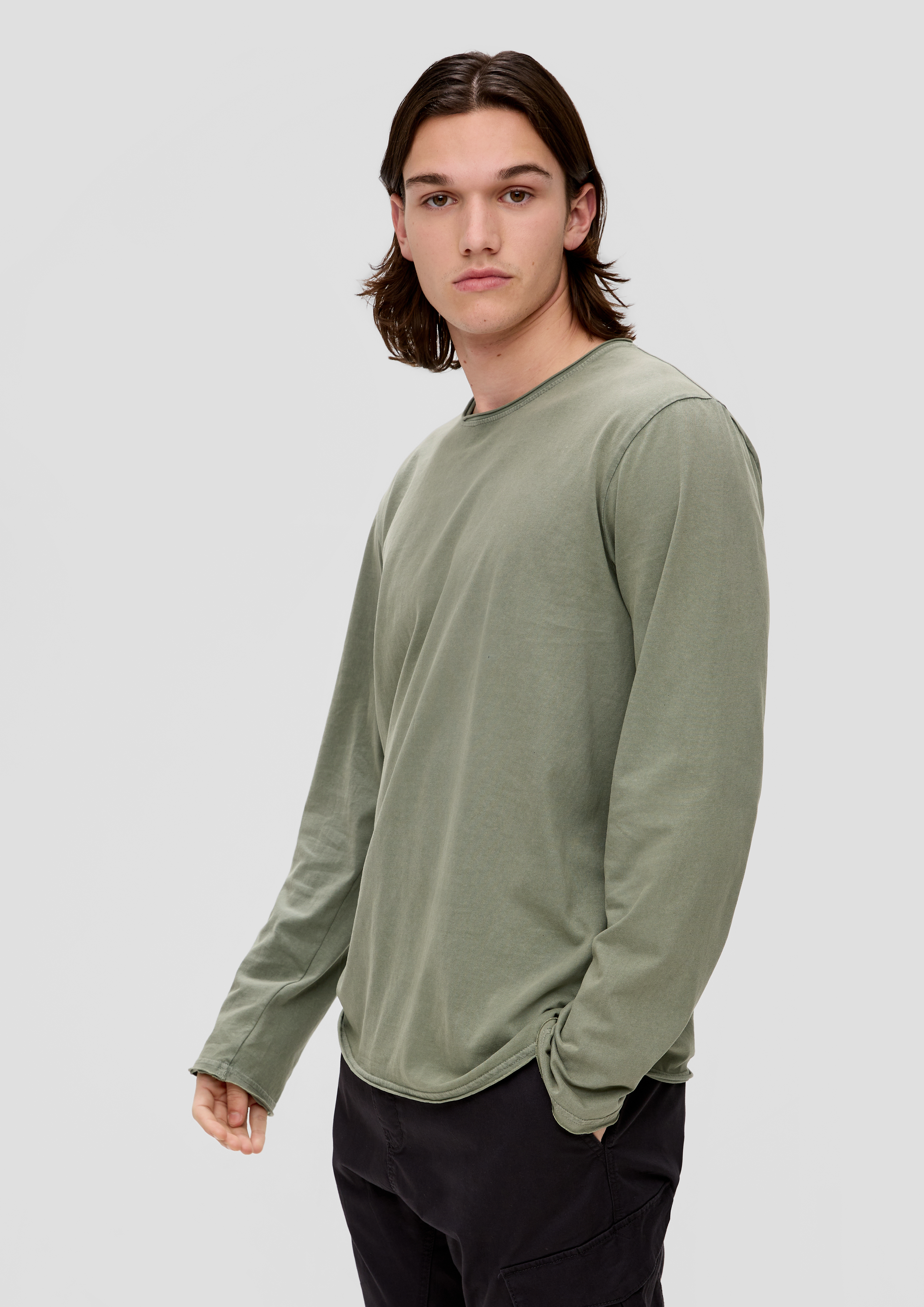 S.Oliver Longsleeve mit Rollsäumen