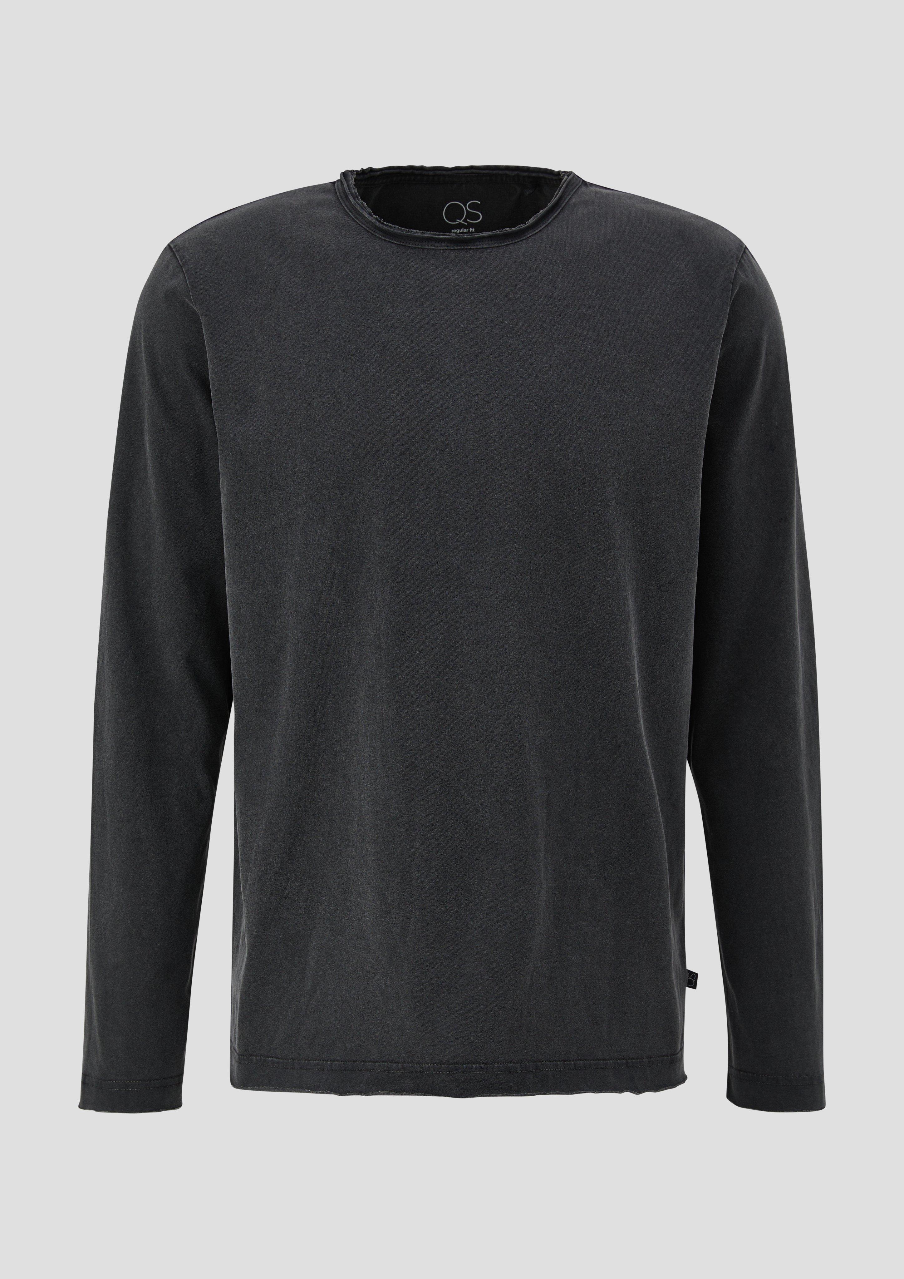 QS - Longsleeve mit Rollsäumen, Herren, grau