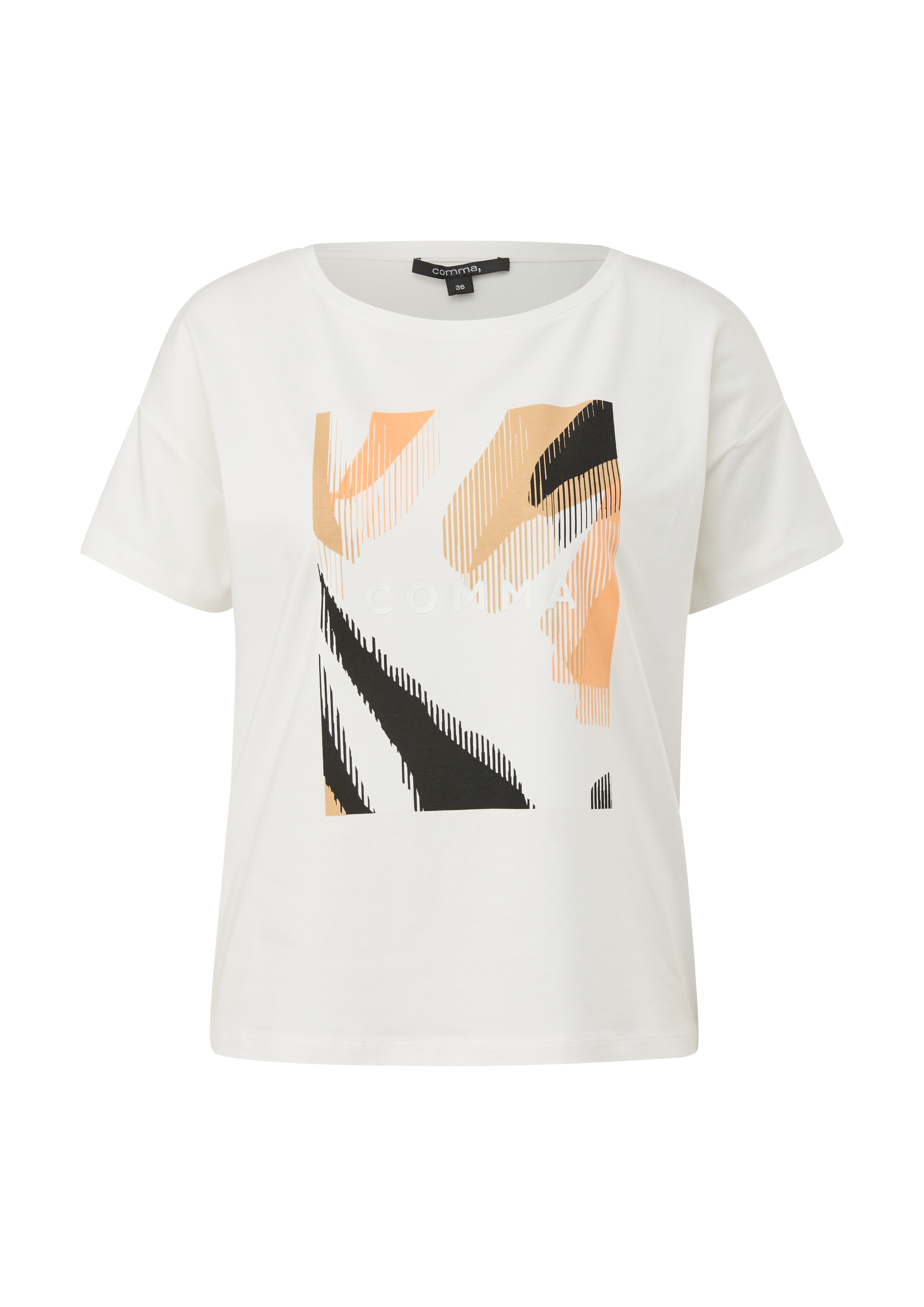 Tシャツ・カットソー THE LATEST FW24 'Andrea' shirt (SVW0298DW0206AB CAMEL) T-shirt with a front print - White | SCAYLE