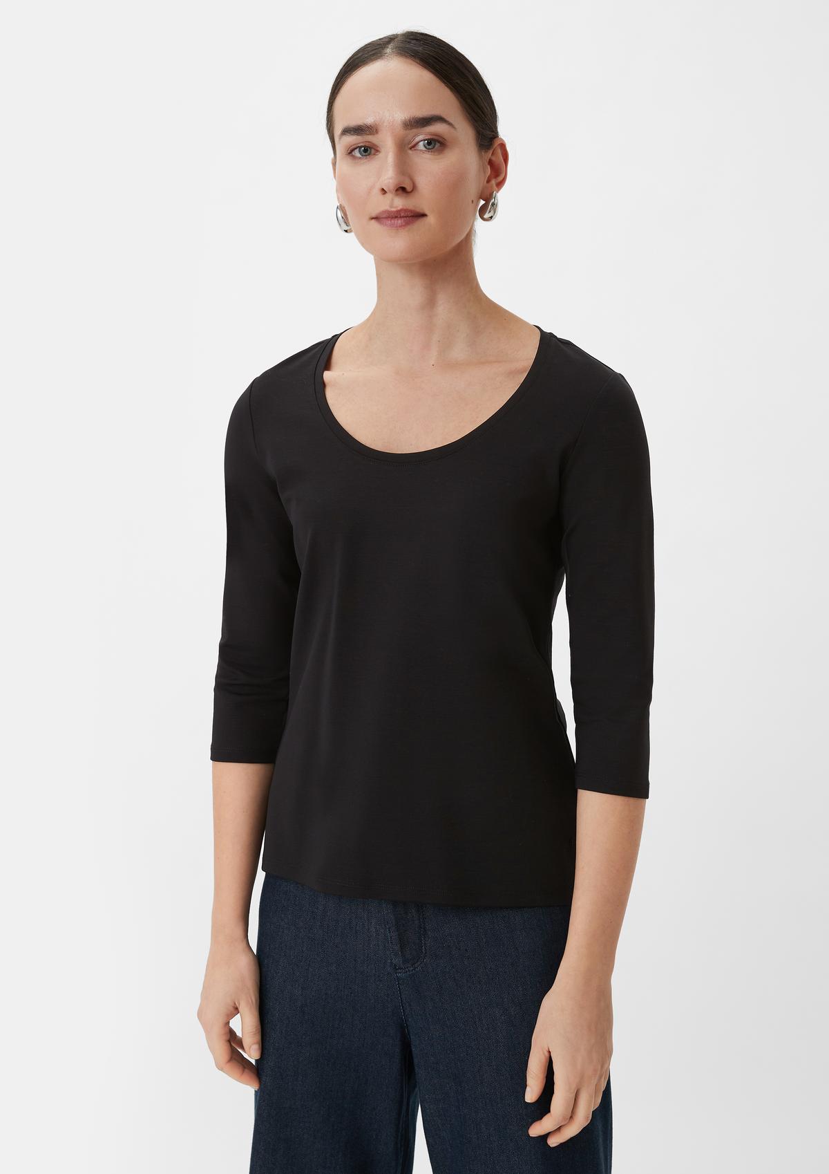 comma Jersey top with 3/4-length sleeves