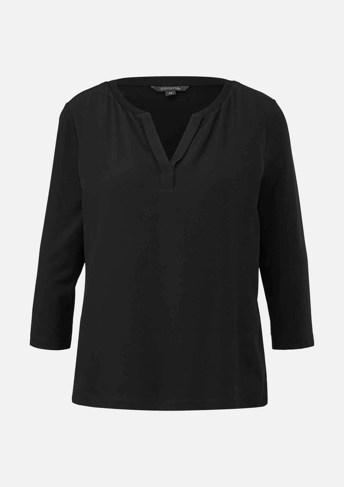 comma Blouse top with a notch neckline