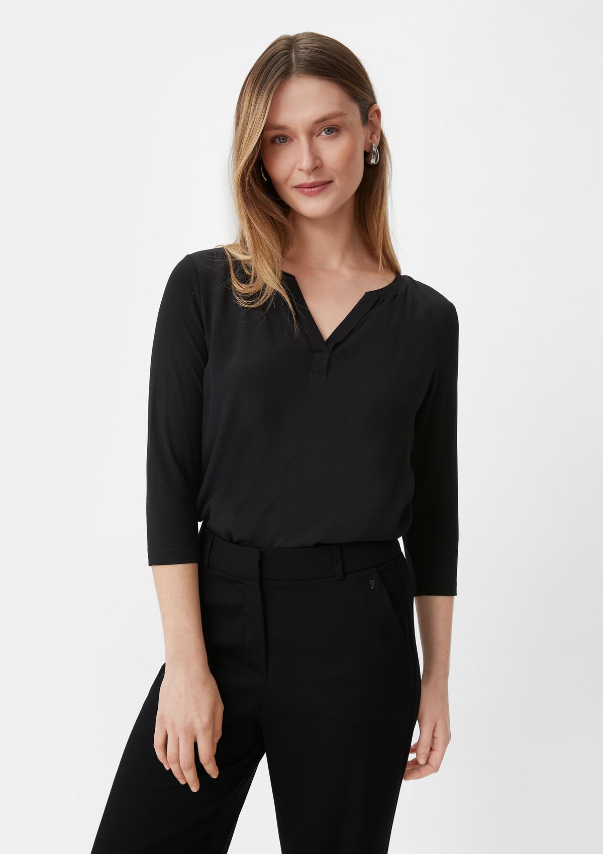 comma Blouse top with a notch neckline