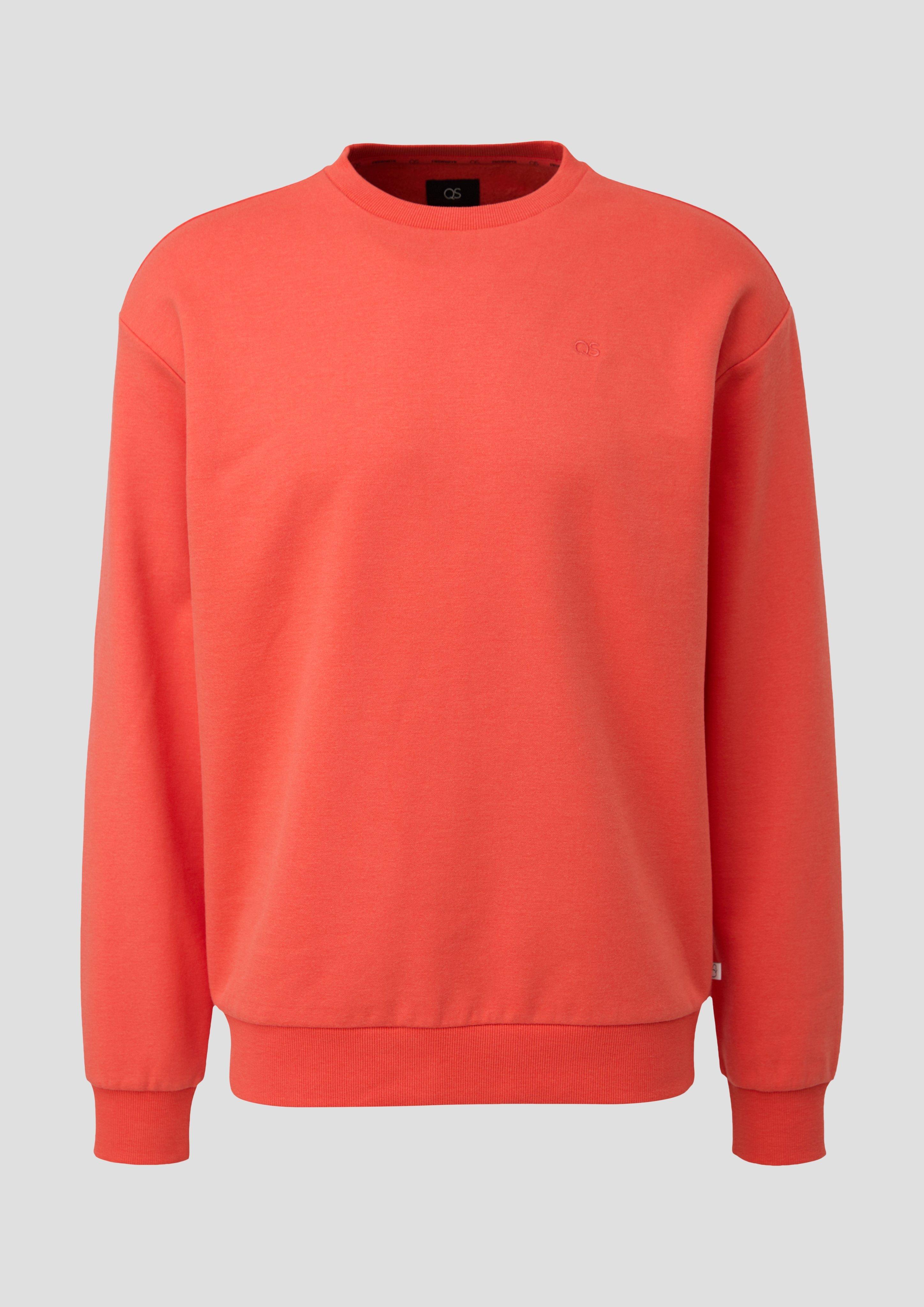 QS - Sweatshirt aus Baumwollmix, Herren, Orange