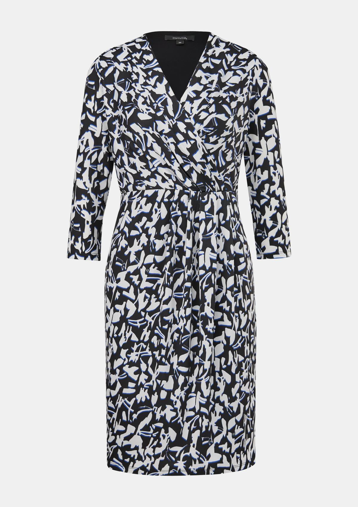 comma Wrap-over dress with an all-over print
