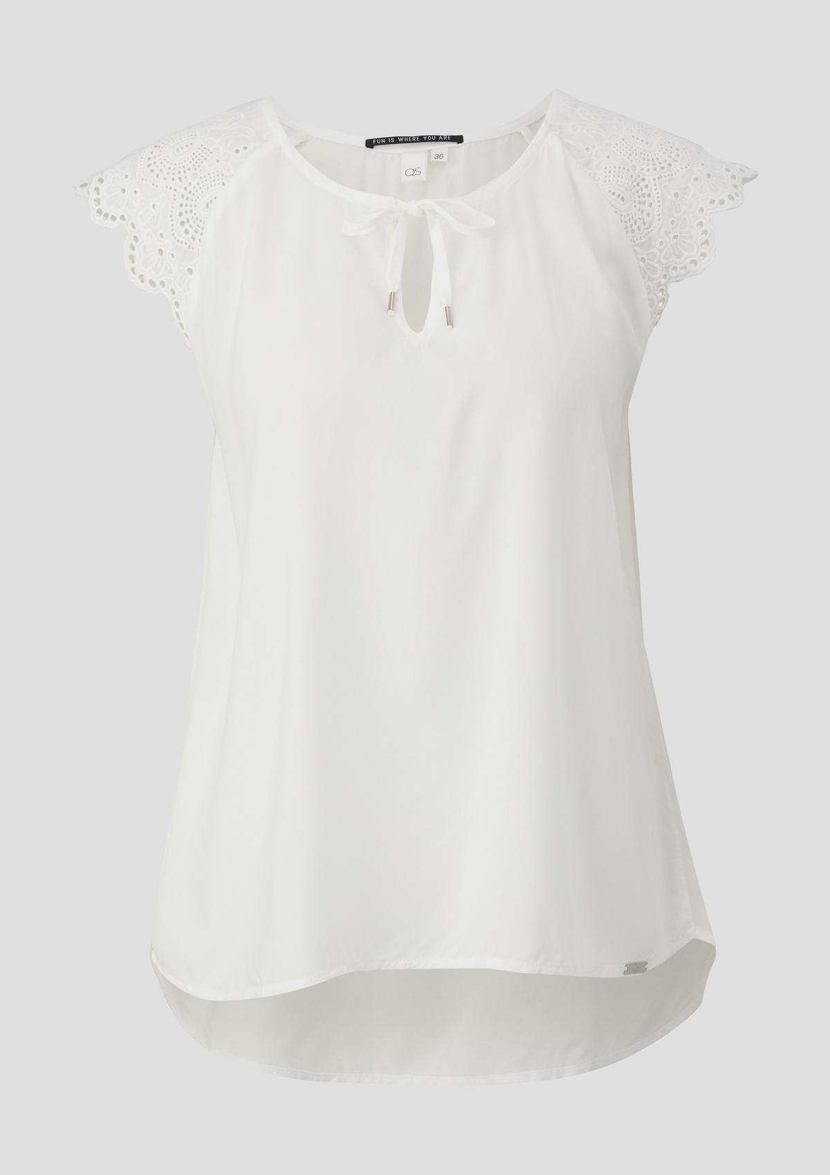 s.Oliver Blusentop mit Broderie Anglaise