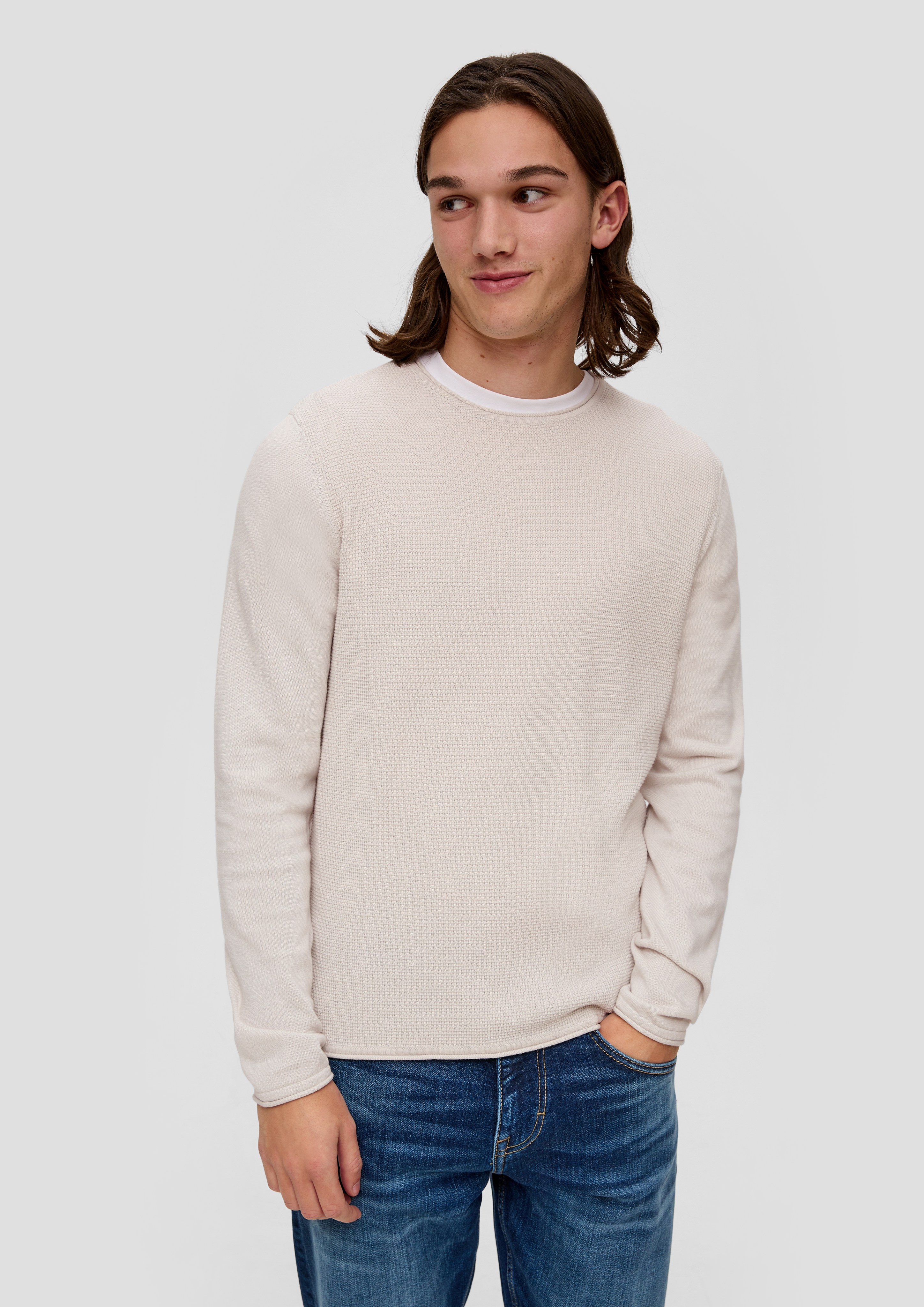 S.Oliver Strickpullover mit Musterstruktur