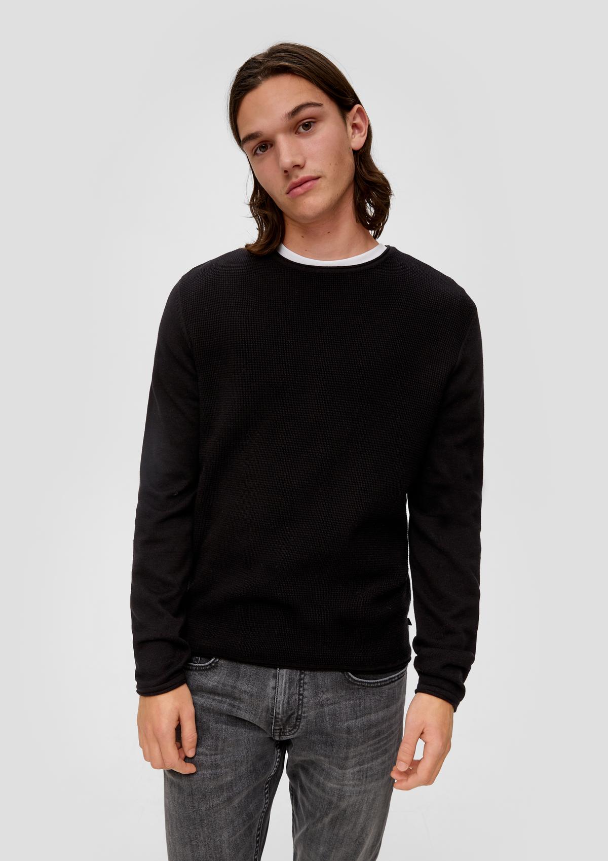 s.Oliver Pleten pulover z vzorčasto teksturo