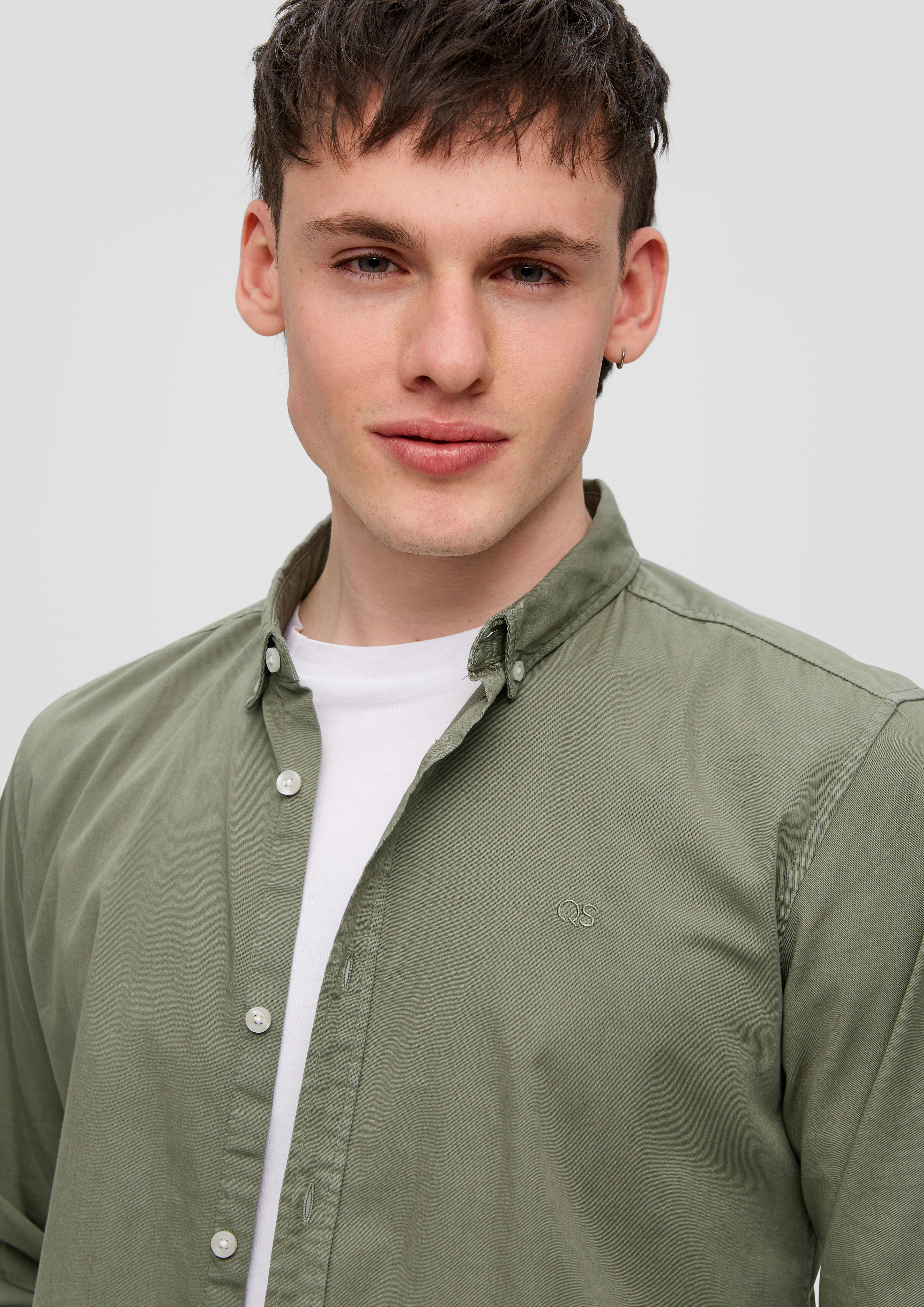 Langarmhemd aus Twill - olivgrün | s.Oliver