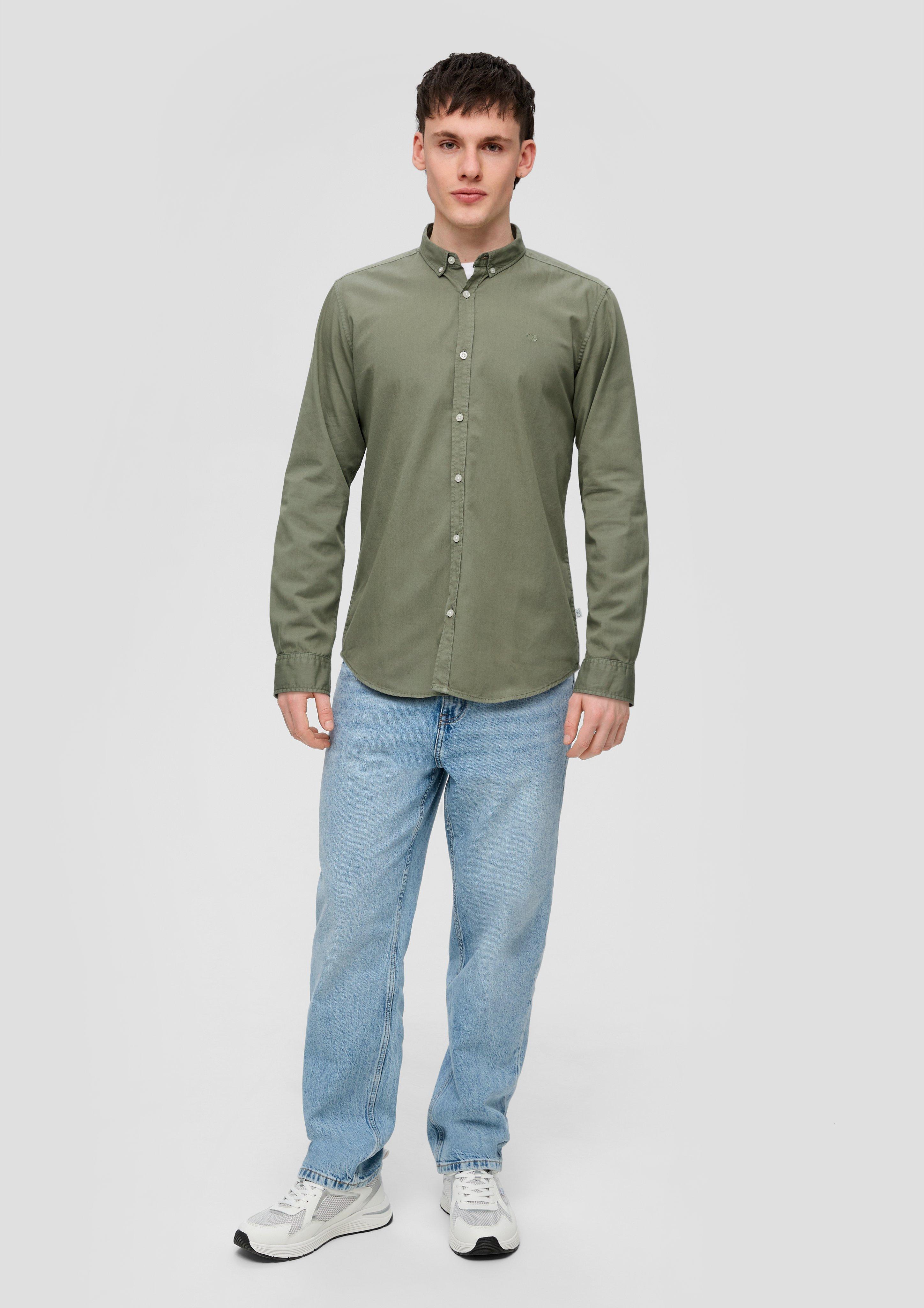 Langarmhemd aus Twill - olivgrün | s.Oliver