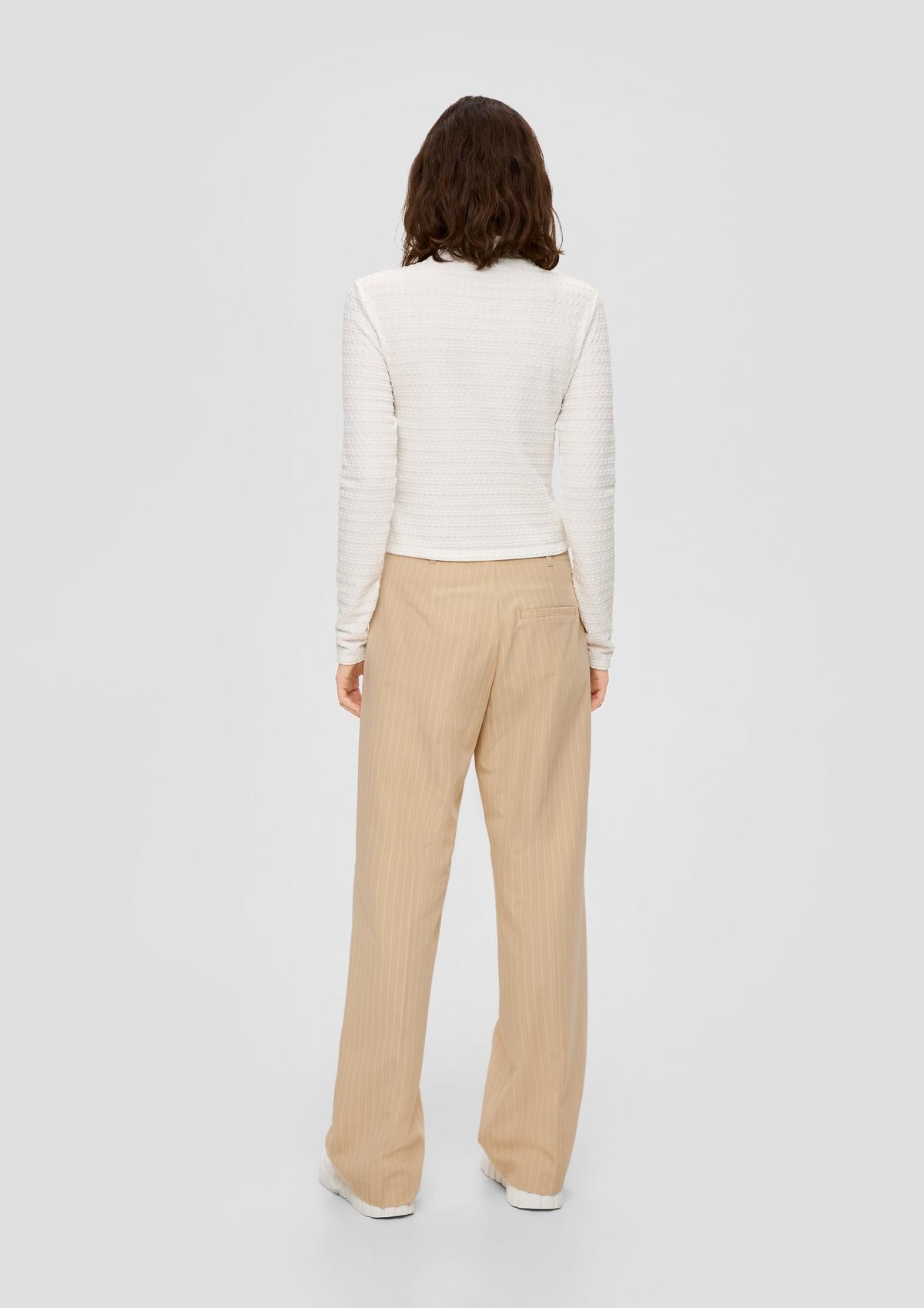 s.Oliver Regular fit: wide-leg trousers with pinstripes