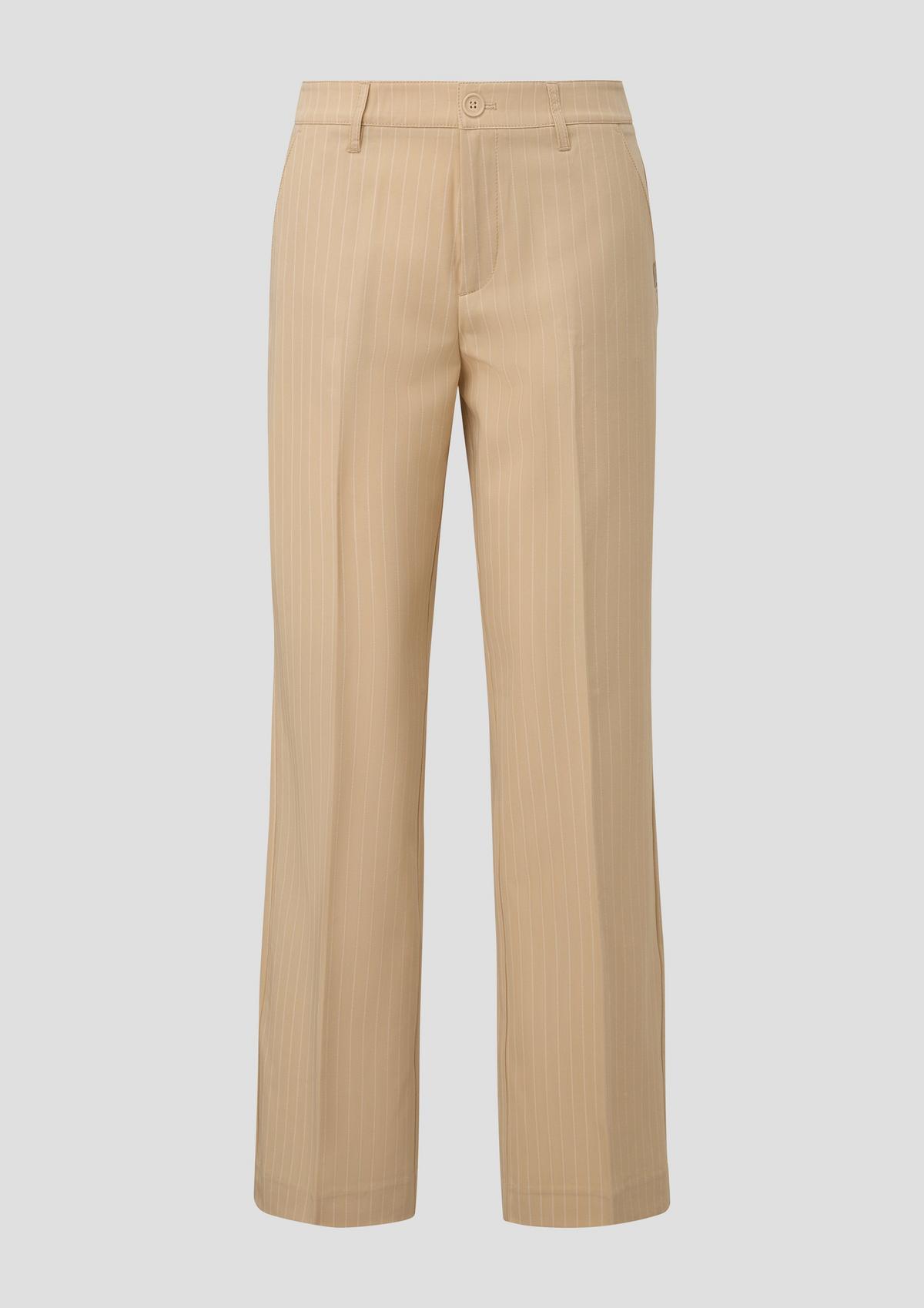 s.Oliver Regular: kalhoty s širokými nohavicemi, s vlasovým proužkem