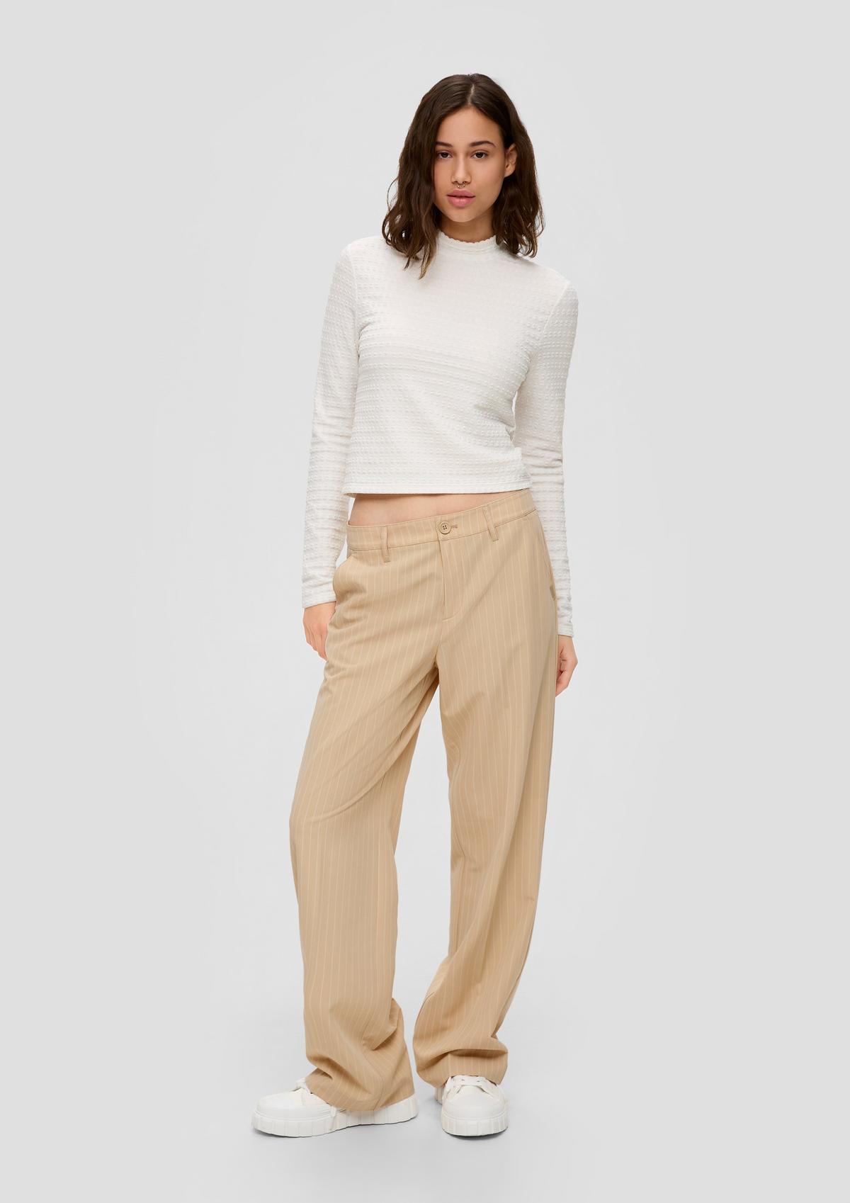 s.Oliver Regular fit: wide-leg trousers with pinstripes