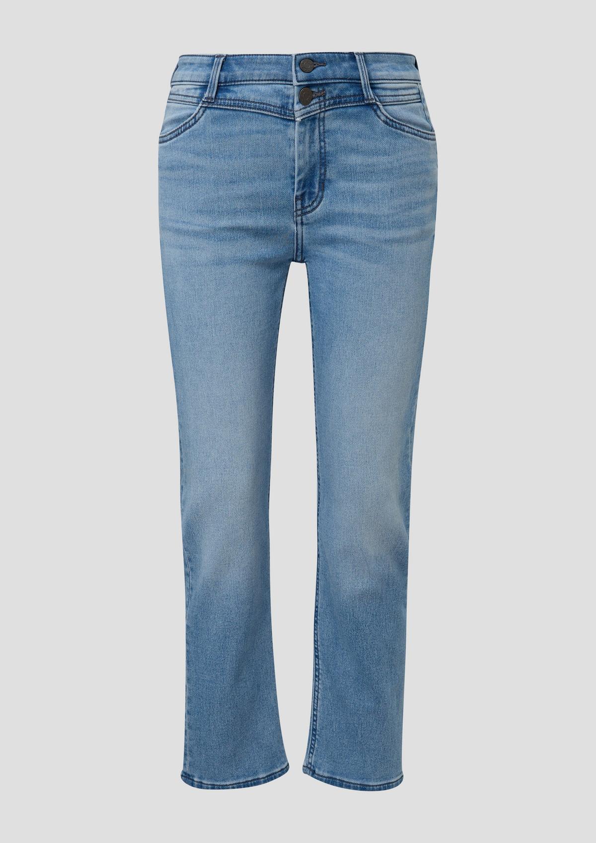 s.Oliver Karolin cropped jeans / regular fit / mid rise / straight leg / saddle yoke