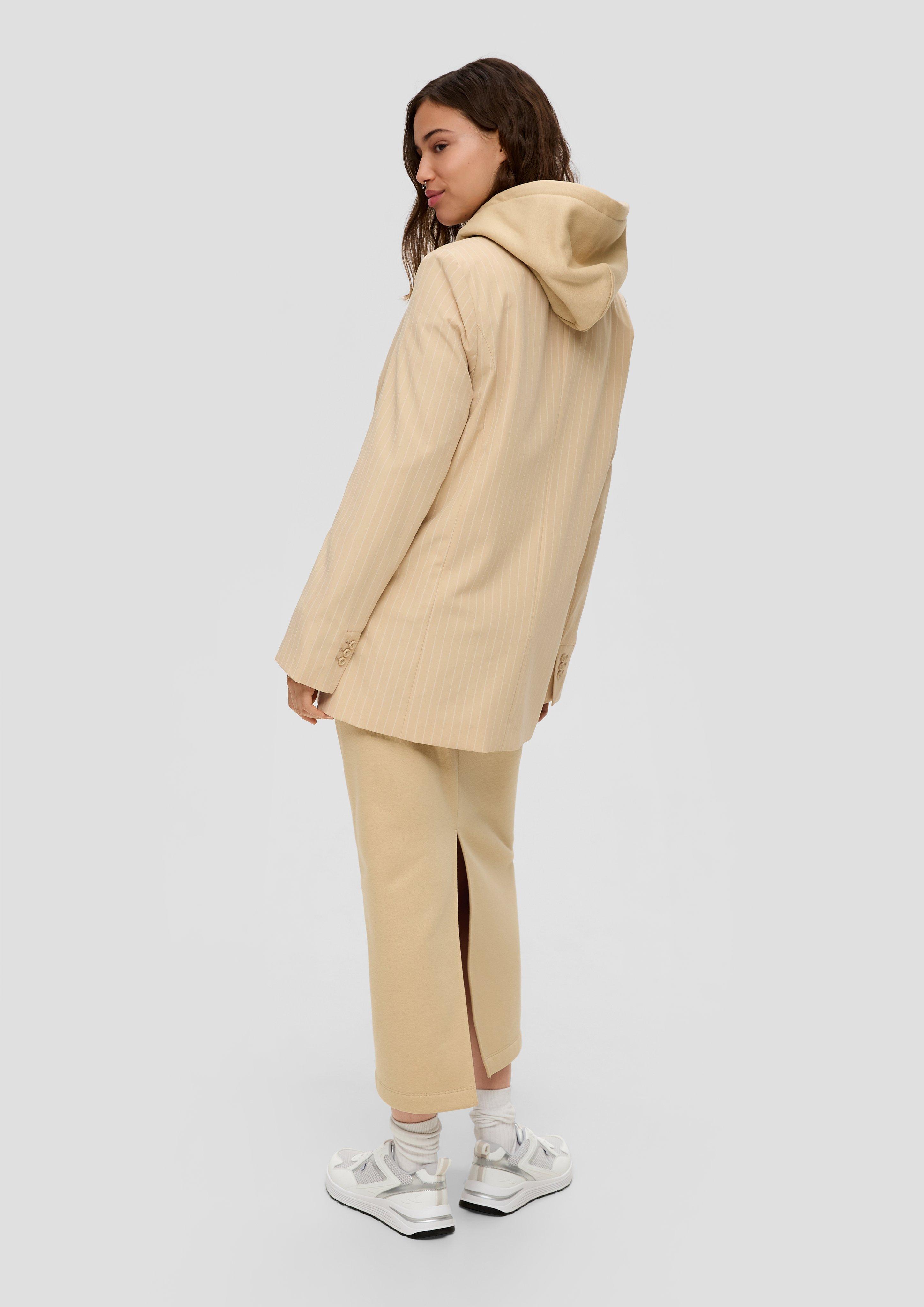 Oversized blazer with pinstripes - beige | s.Oliver Oversized blazer with pinstripes - beige | s.Oliver