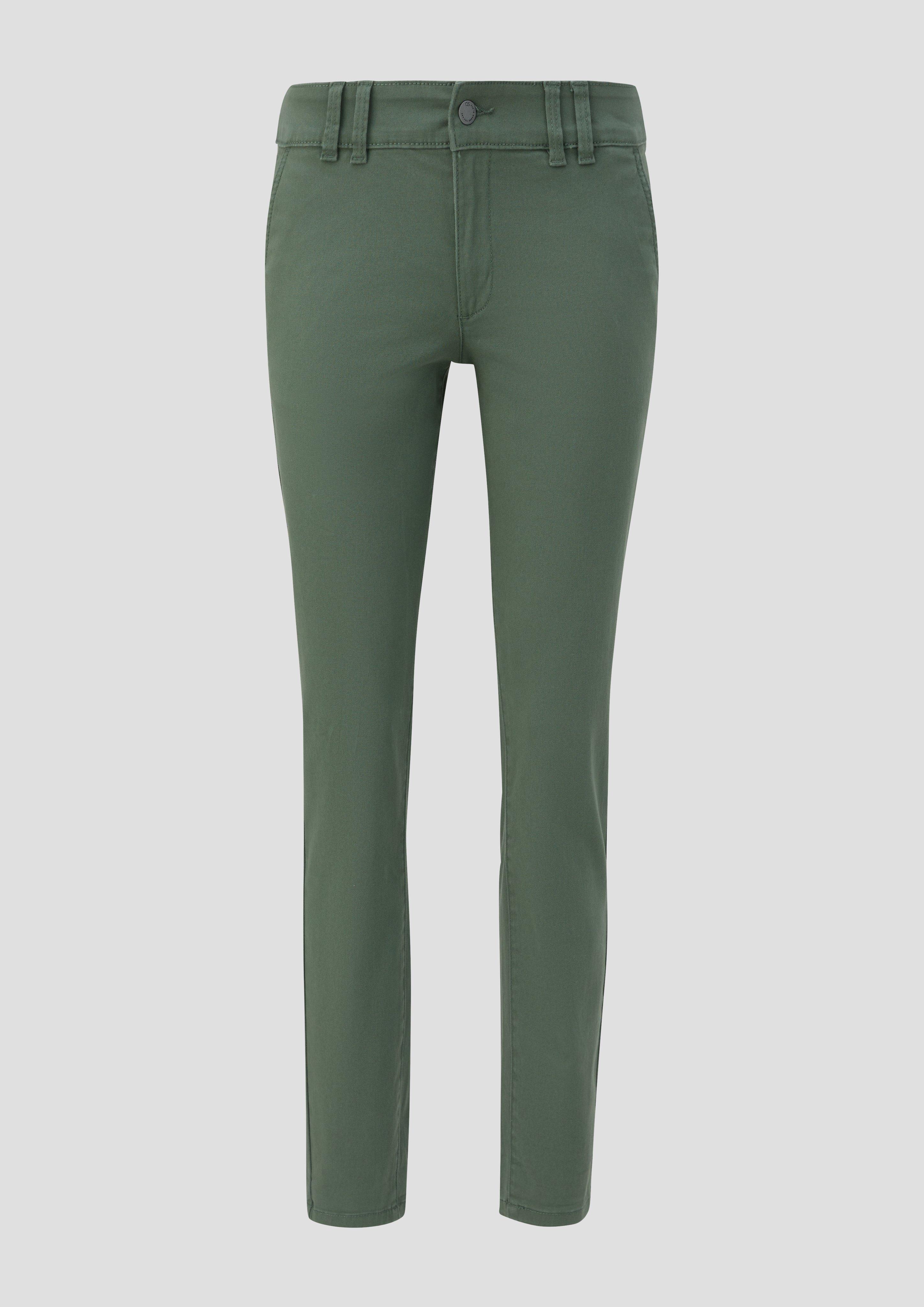 QS - Regular: Chino aus Twill, Damen, grün