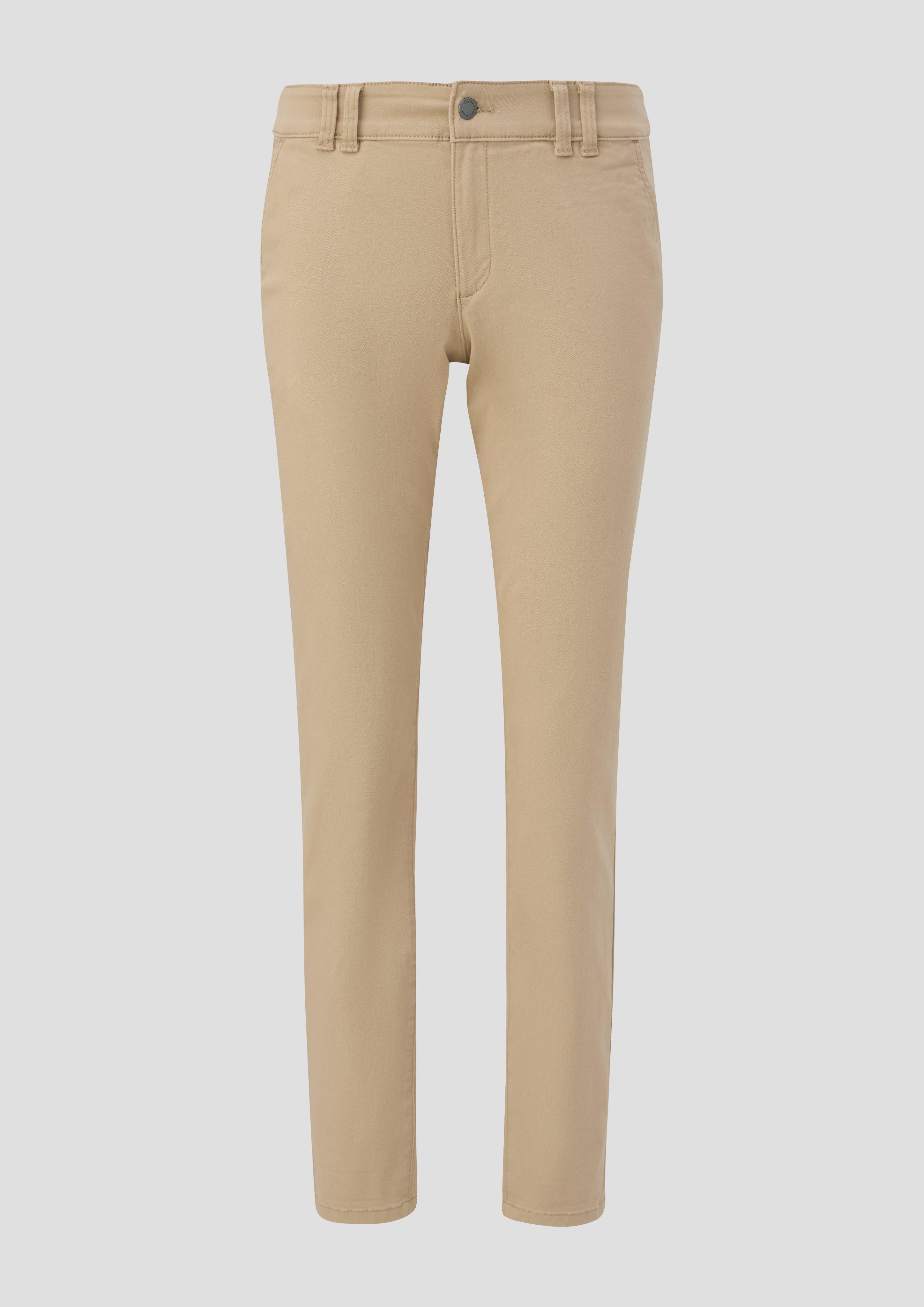 QS - Regular: Chino aus Twill, Damen, Beige