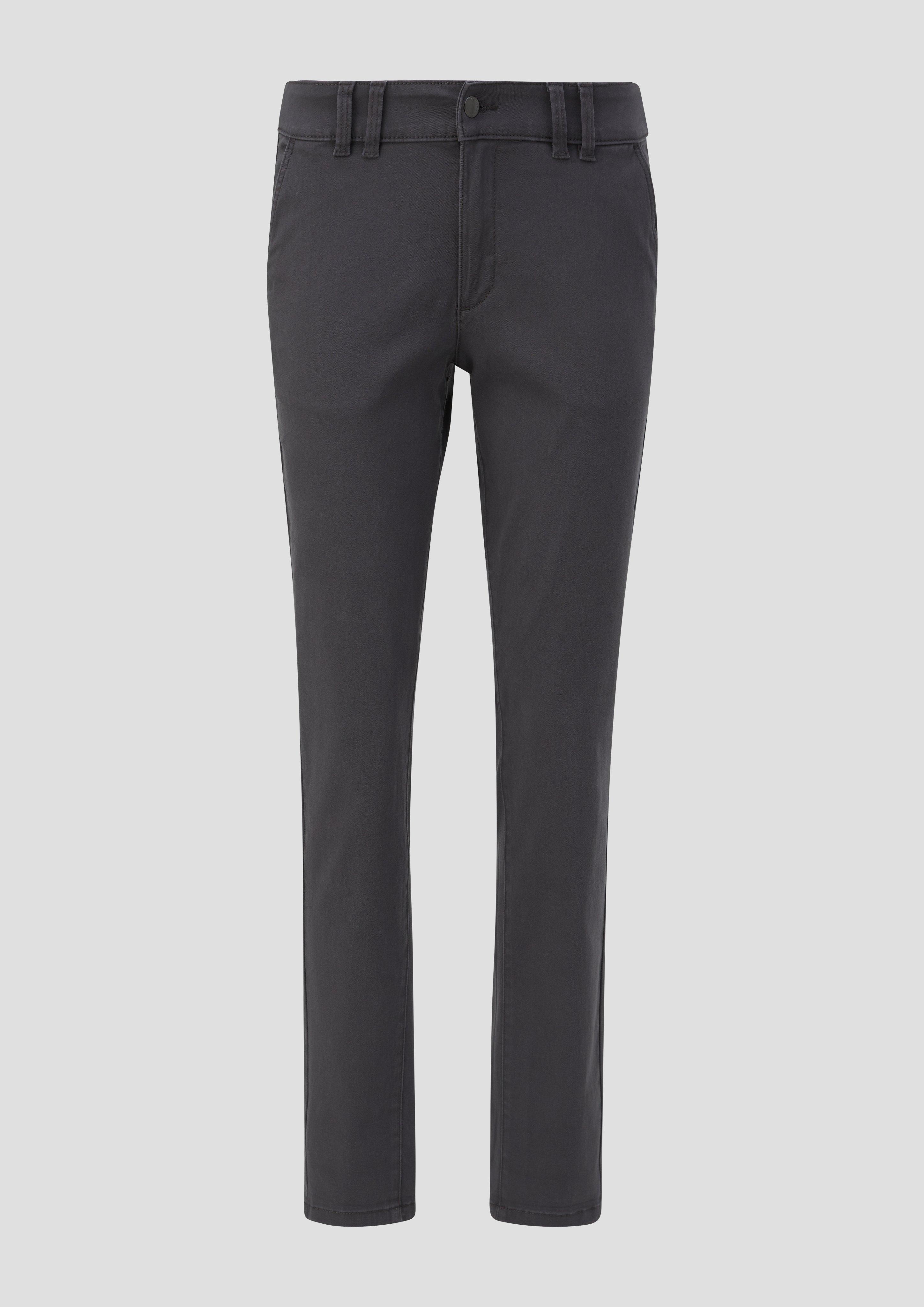 QS - Regular: Chino aus Twill, Damen, grau