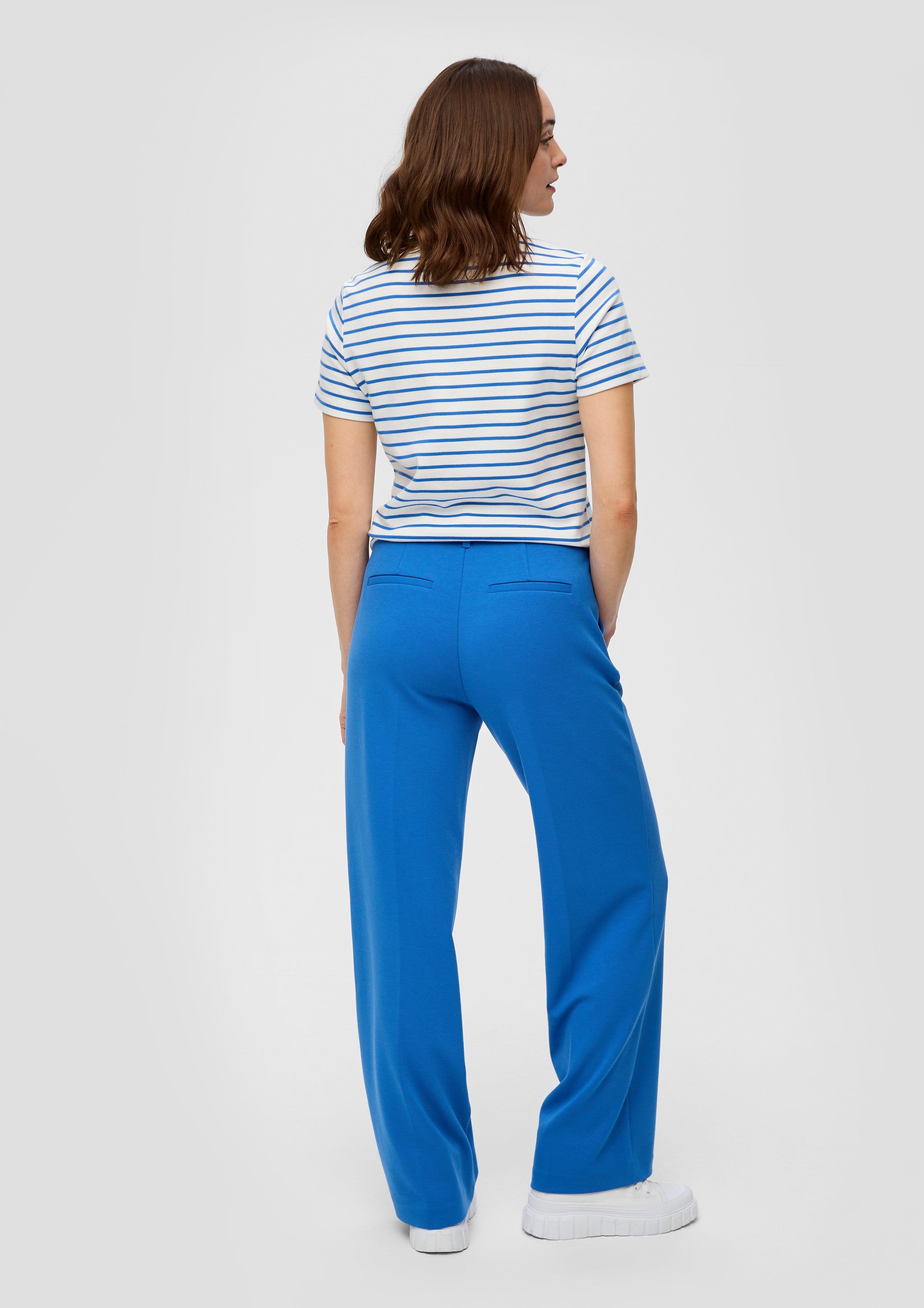 Regular fit: trousers with pressed pleats - royal blue | s.Oliver