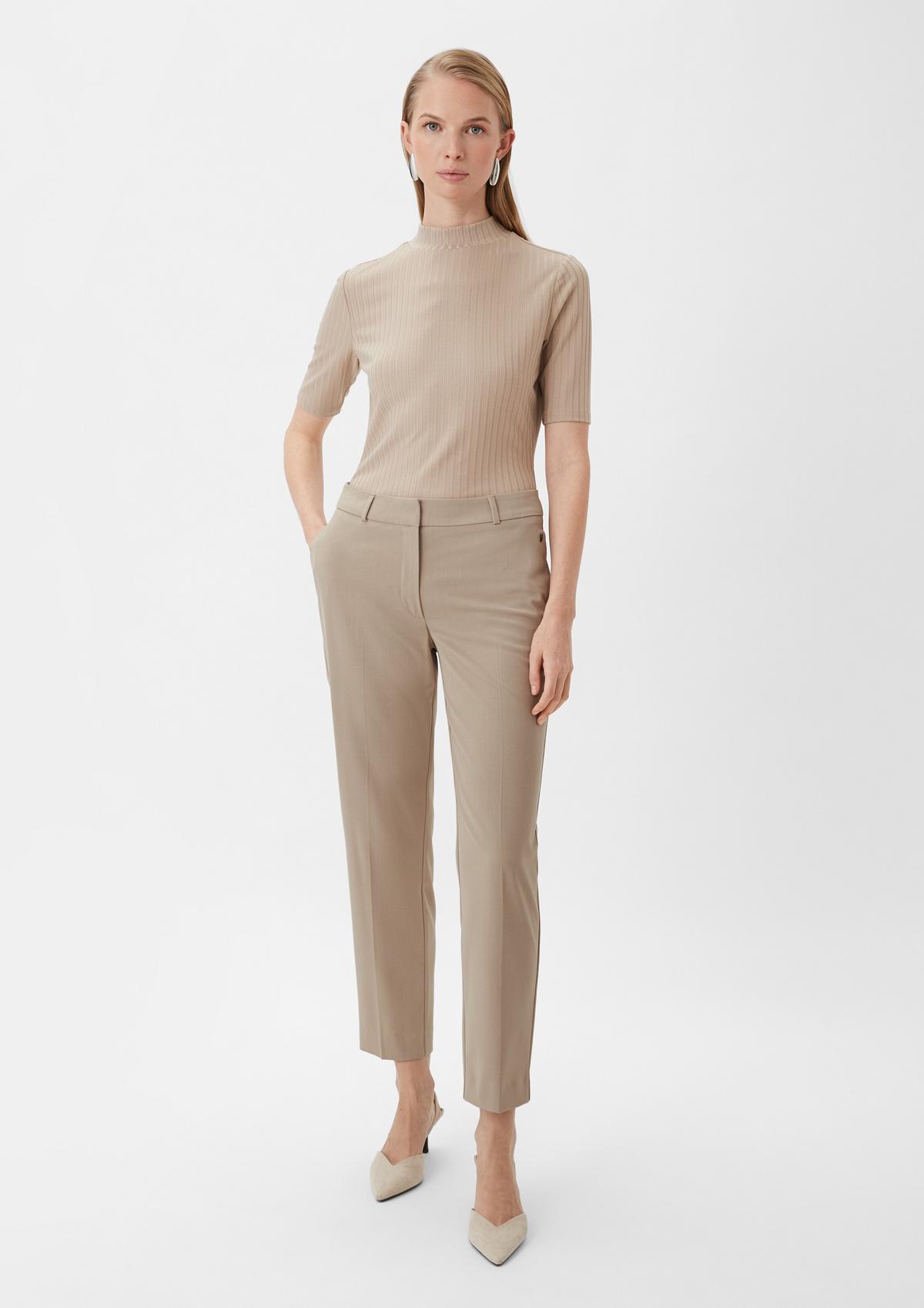 Cigarette trousers with pressed pleats