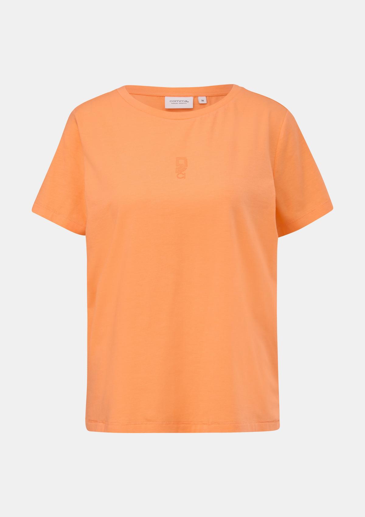 comma T-Shirt aus Modalmix mit Print-Detail
