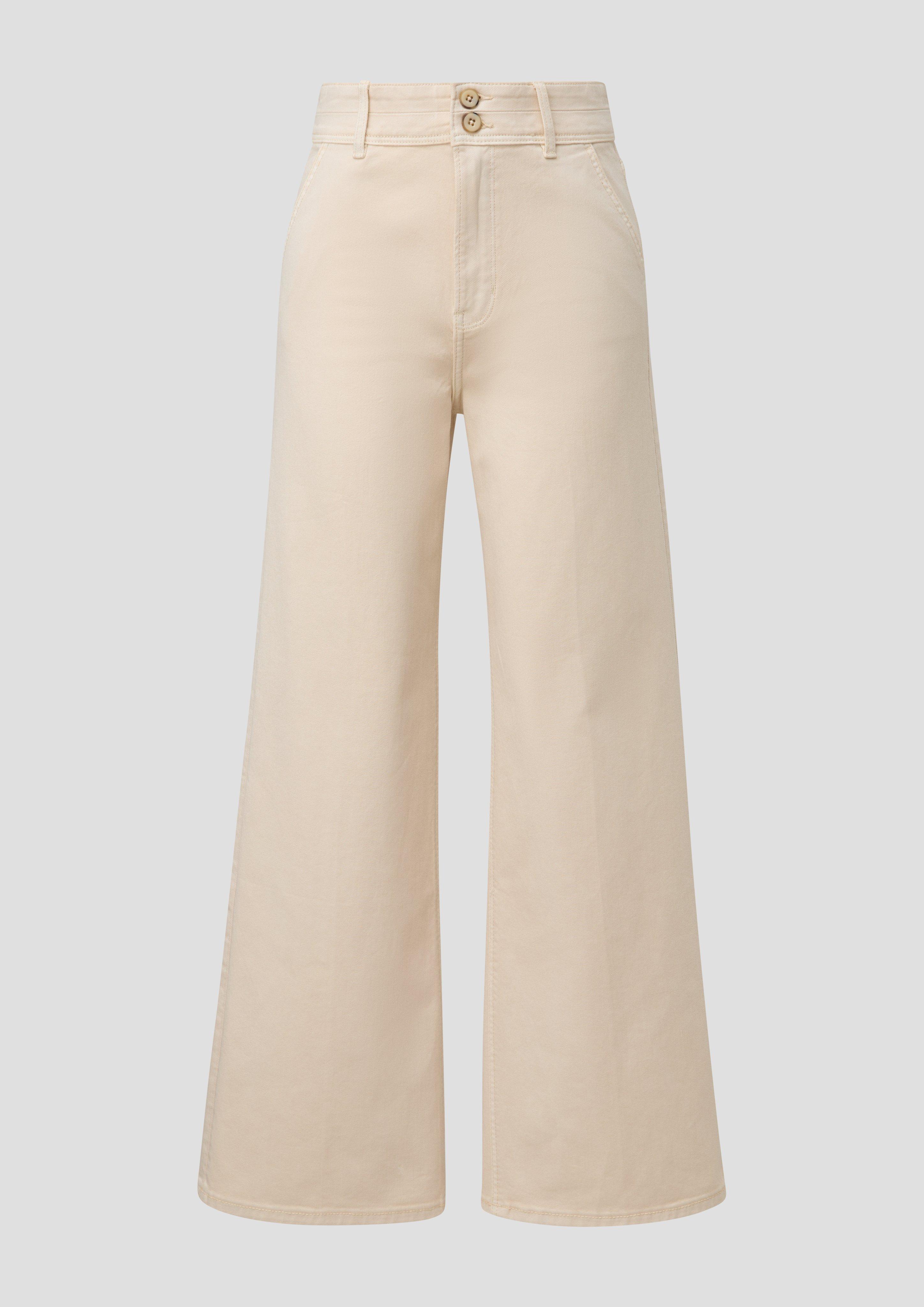 s.Oliver - Jeans Suri / Regular Fit / High Rise / Wide Leg, Damen, Beige