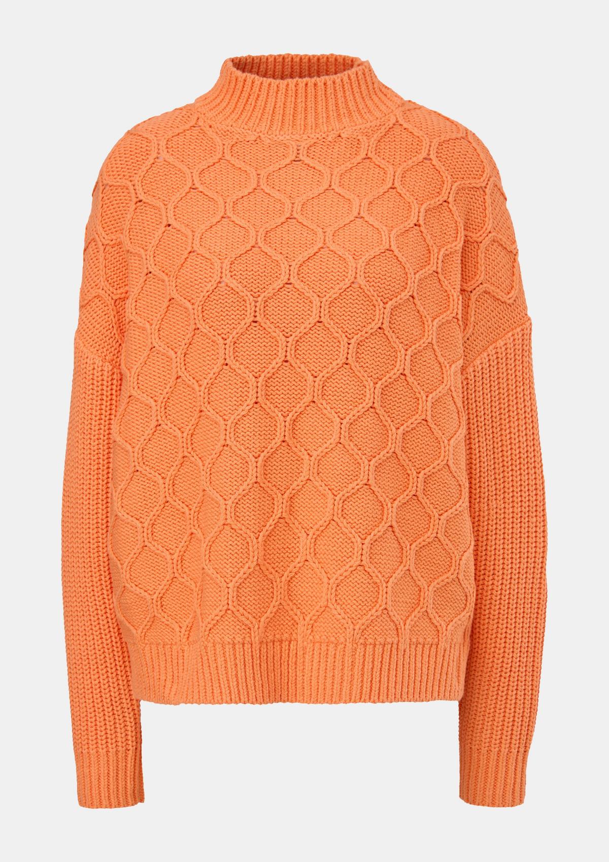 comma Oversized chunky knit jumper made of blended cotton