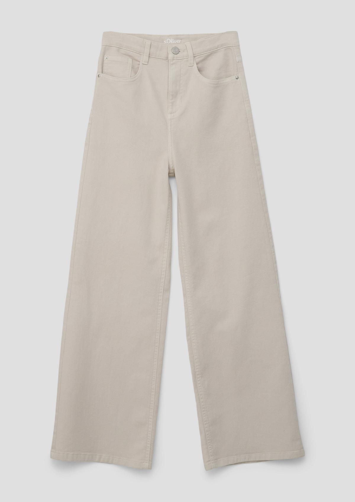 s.Oliver Wide-leg: stretchy twill trousers