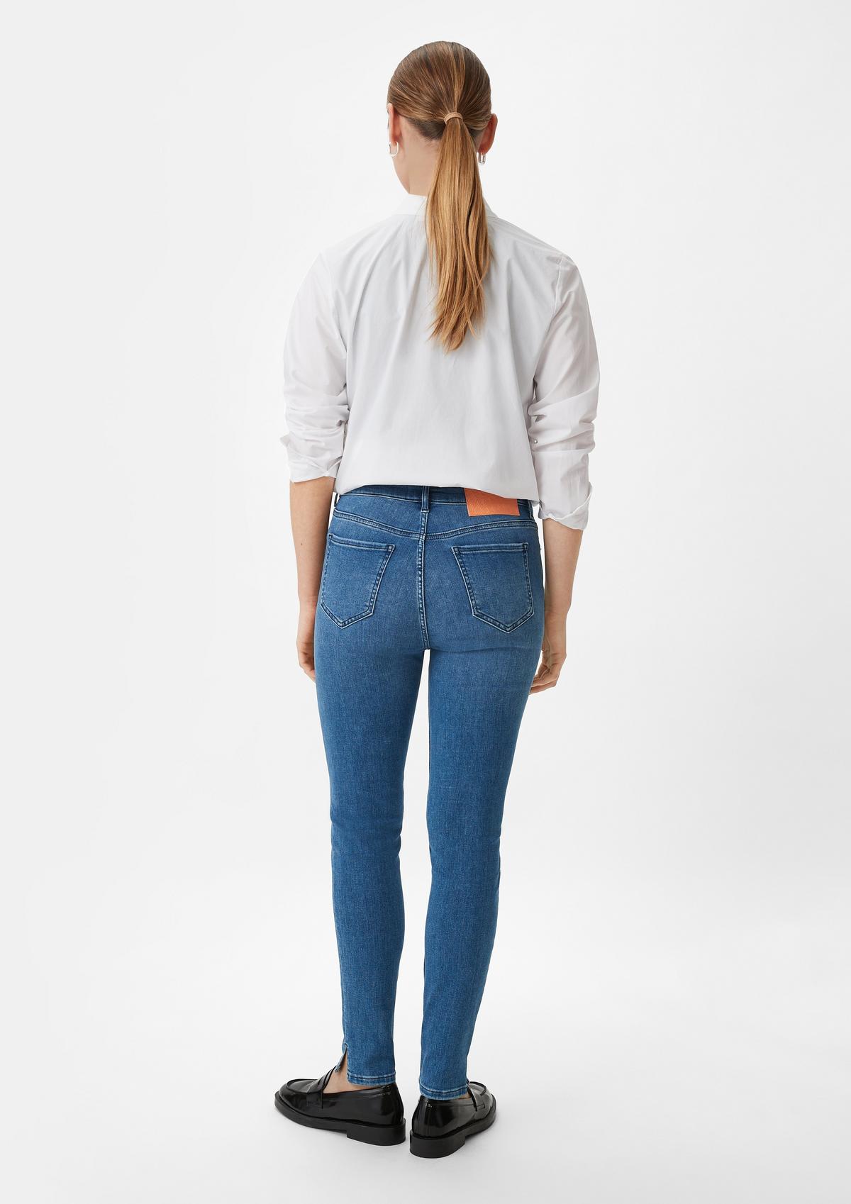 comma Skinny jeans with hem slits