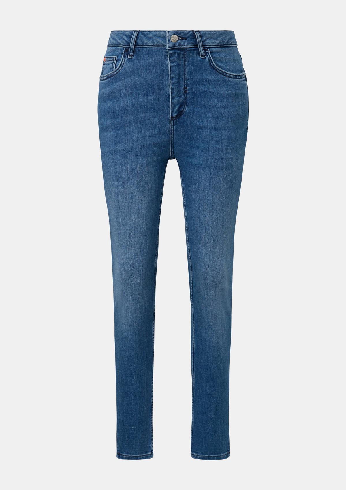 comma Skinny-Jeans mit geschlitztem Saum
