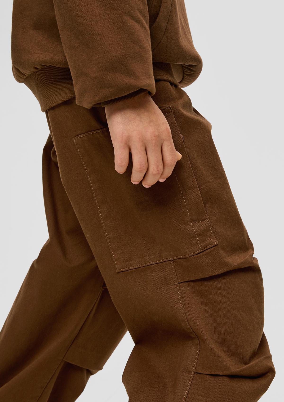 s.Oliver Loose fit: cotton blend cargo trousers