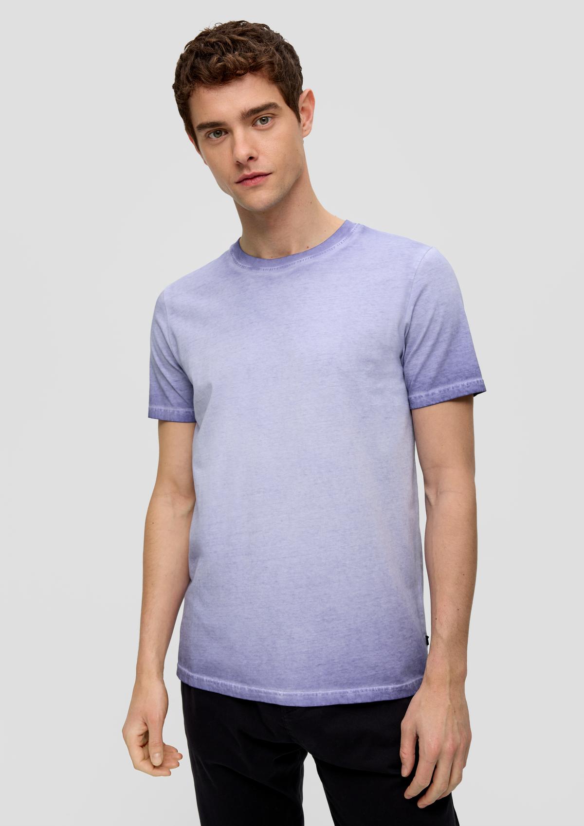 s.Oliver T-shirt en coton teint en pièce