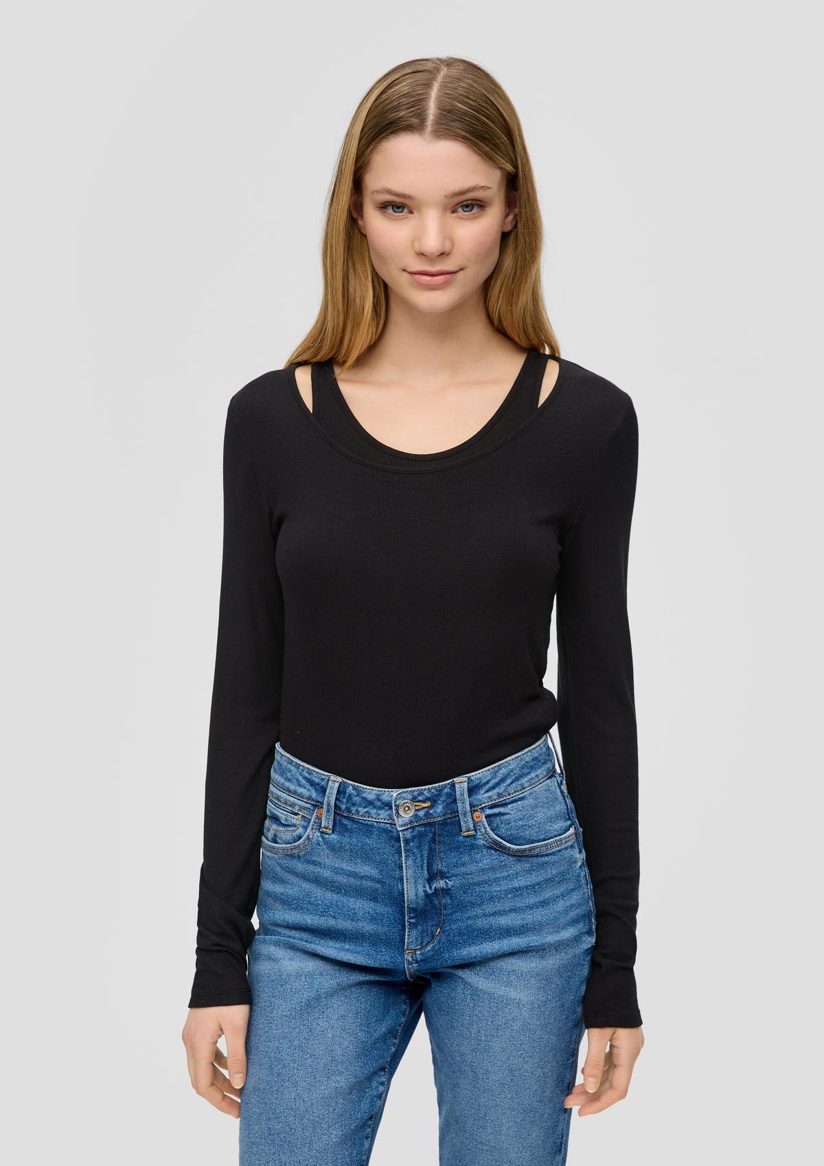 Double-layer long sleeve top