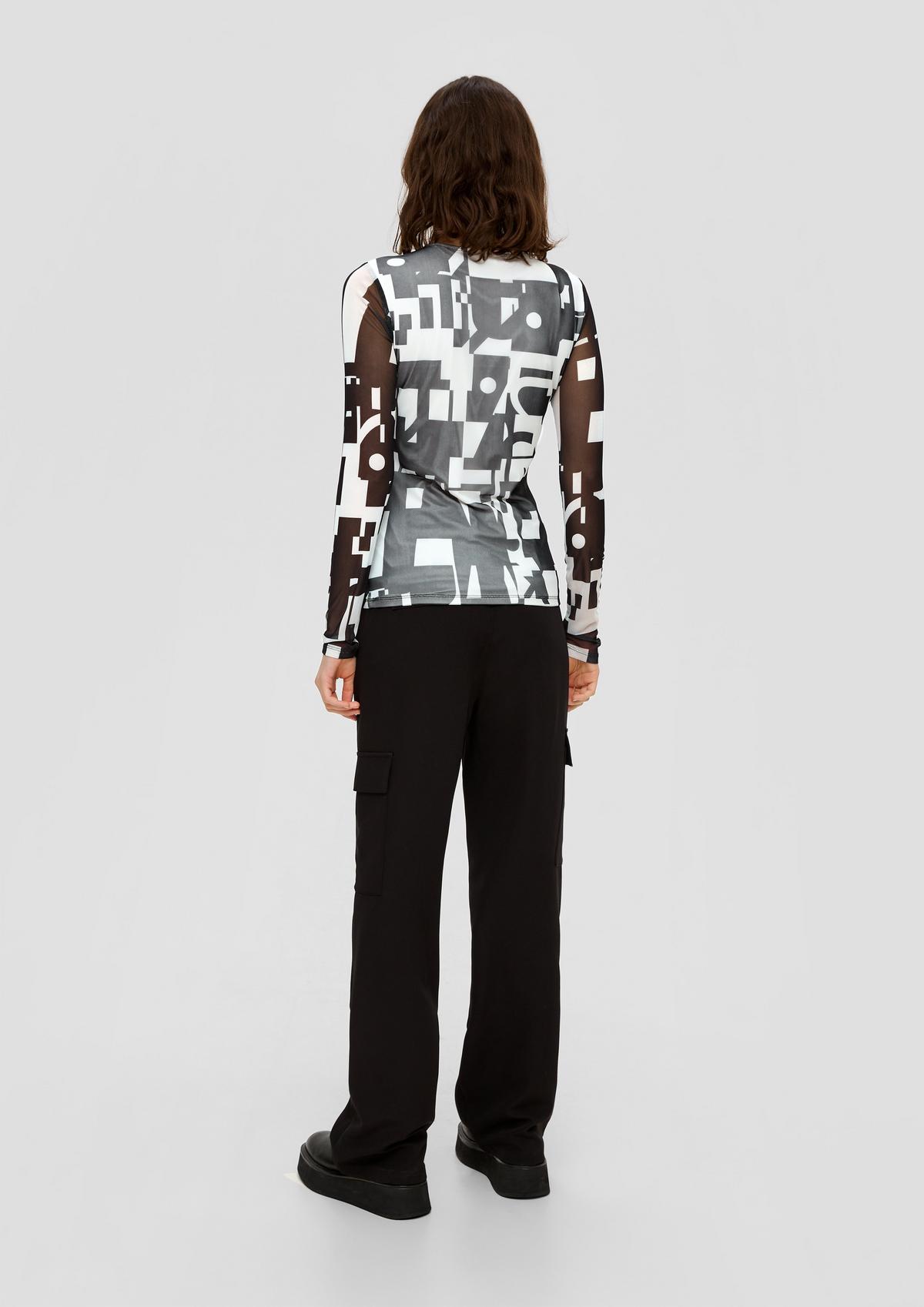 s.Oliver Mesh top with an all-over print