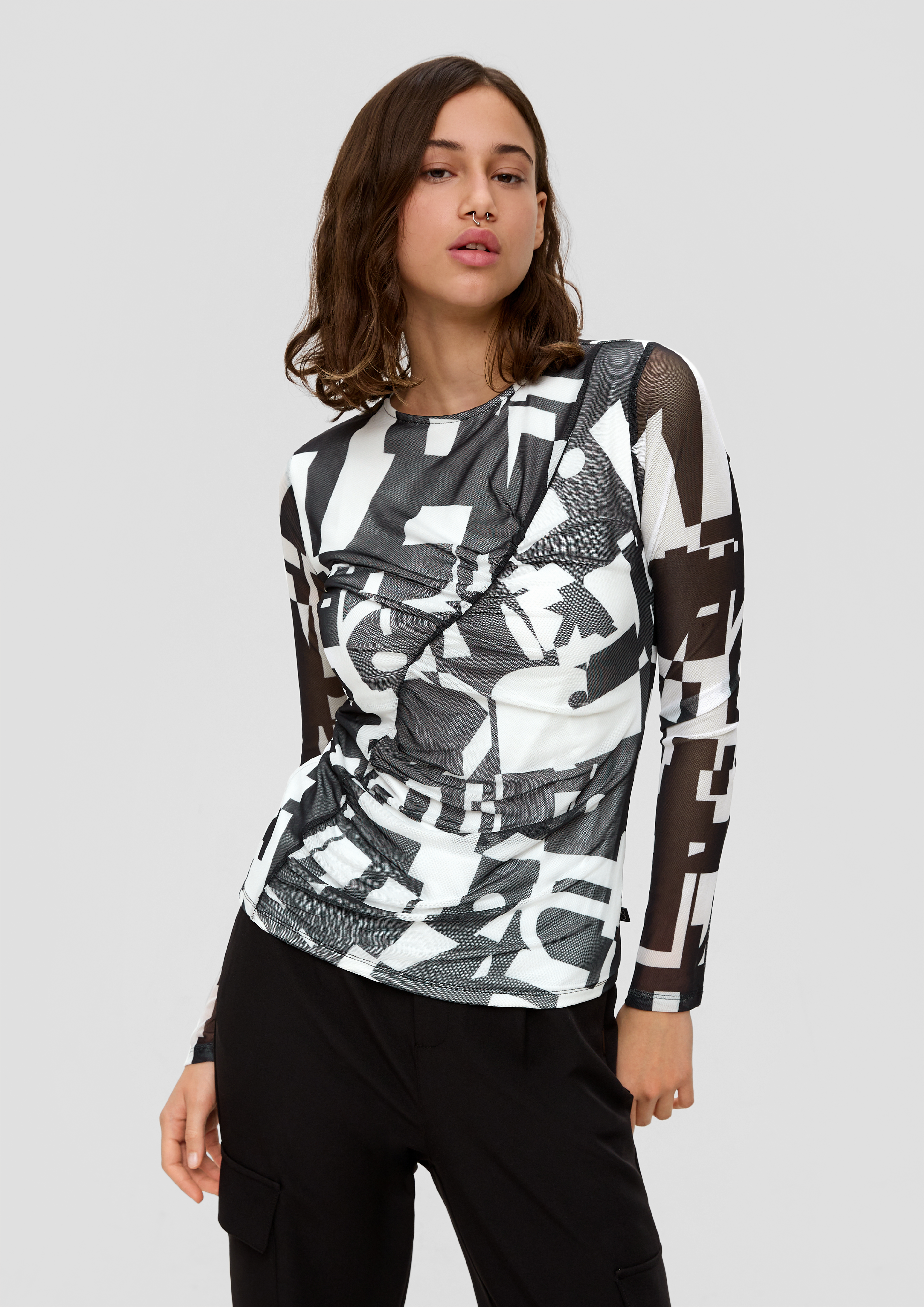 S.Oliver Mesh-Shirt mit All-over-Print