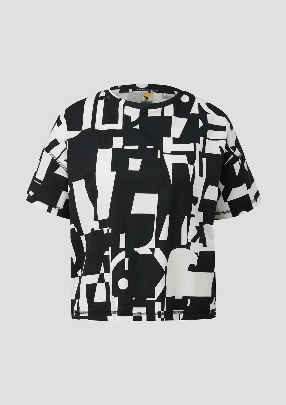 s.Oliver T-Shirt mit All-over-Print im Loose Fit