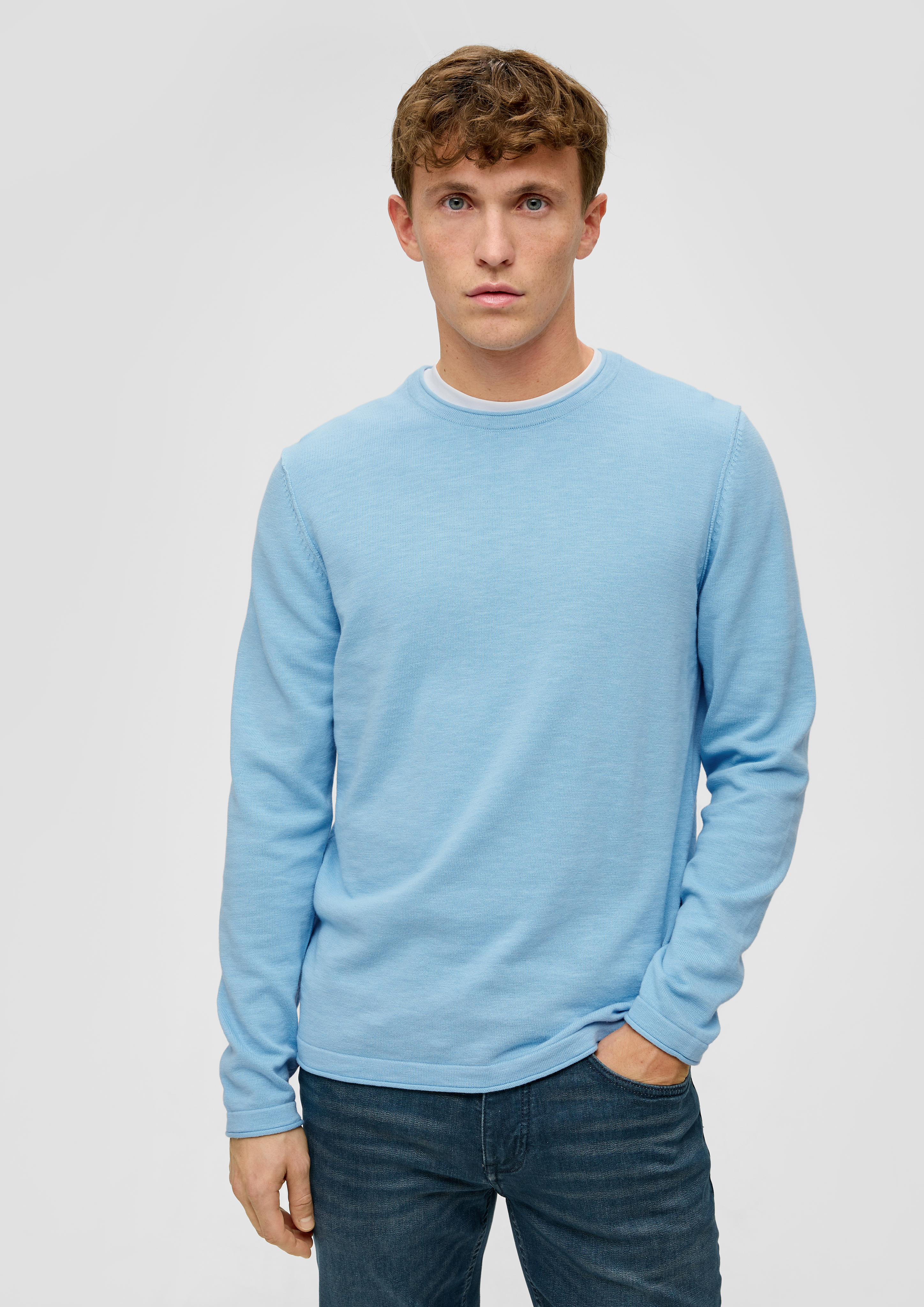 S.Oliver Strickpullover mit Rollkante