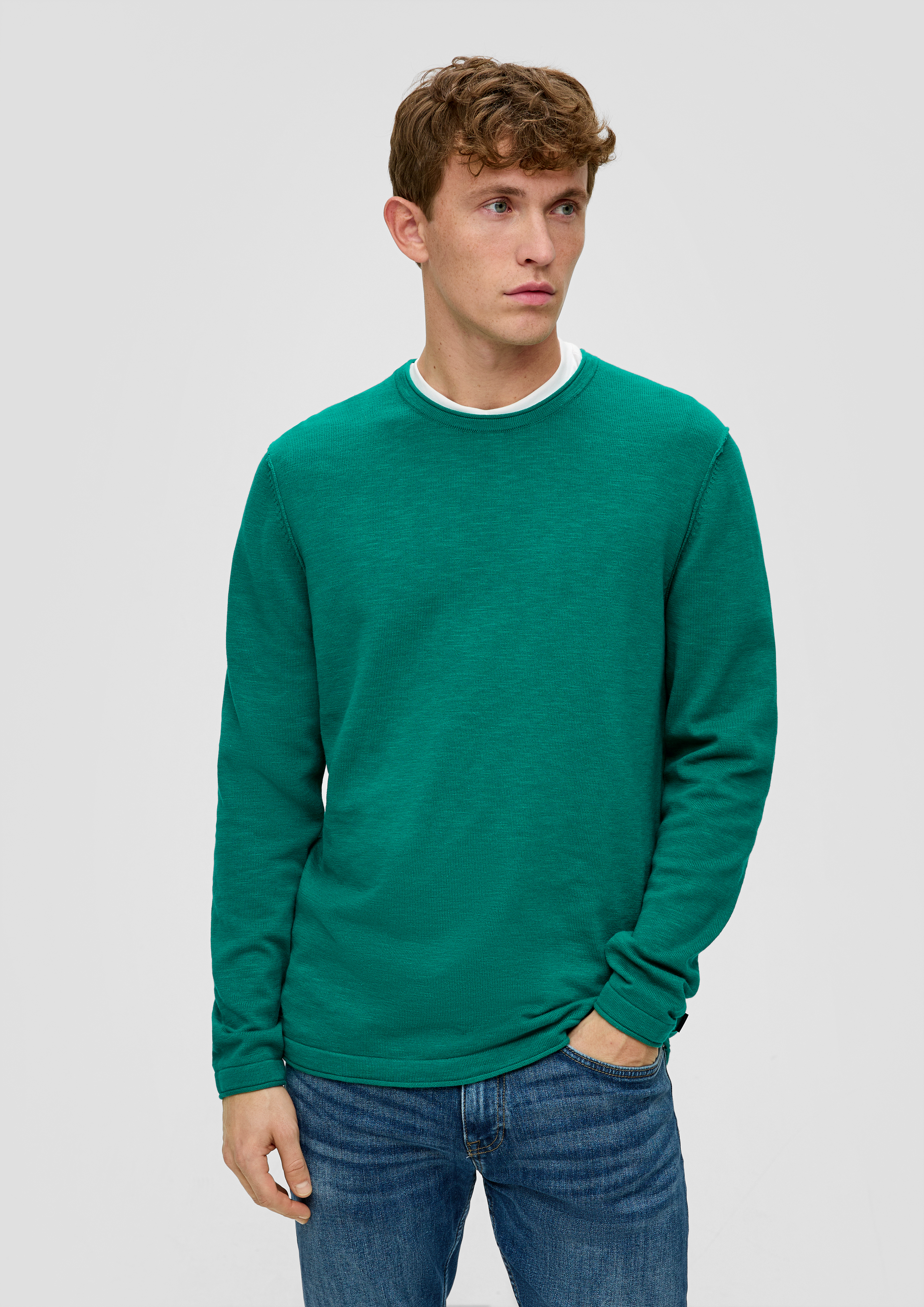 S.Oliver Strickpullover mit Rollkante