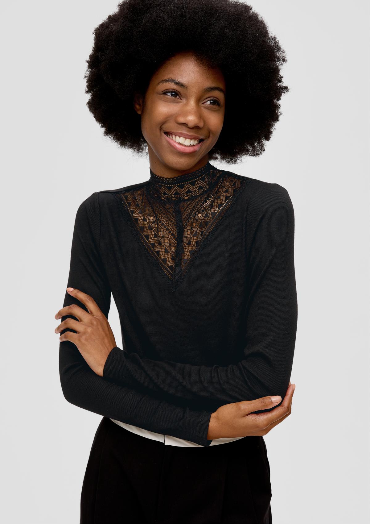 s.Oliver Long sleeve top with lace details