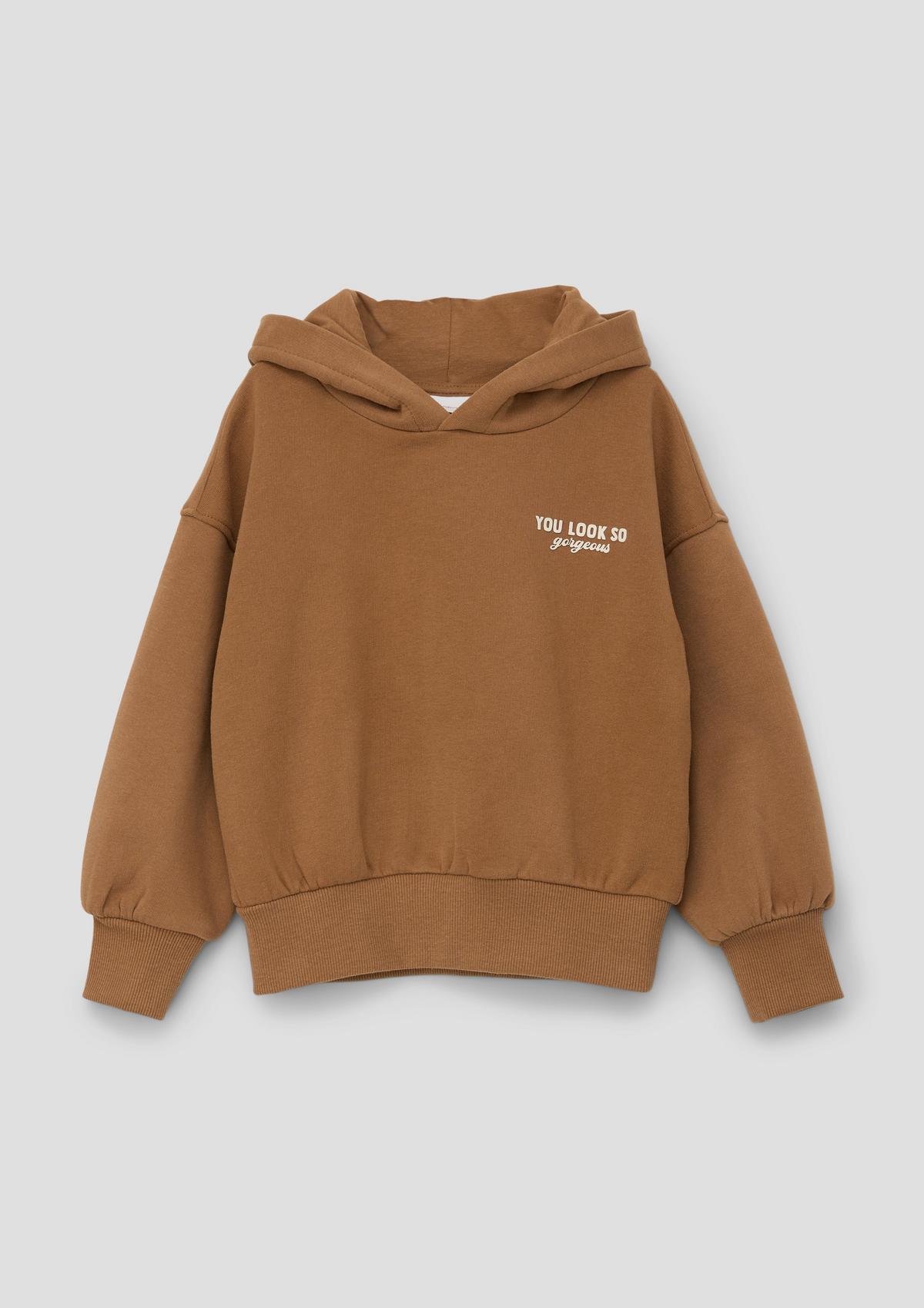 s.Oliver Hooded sweatshirt with a soft reverse