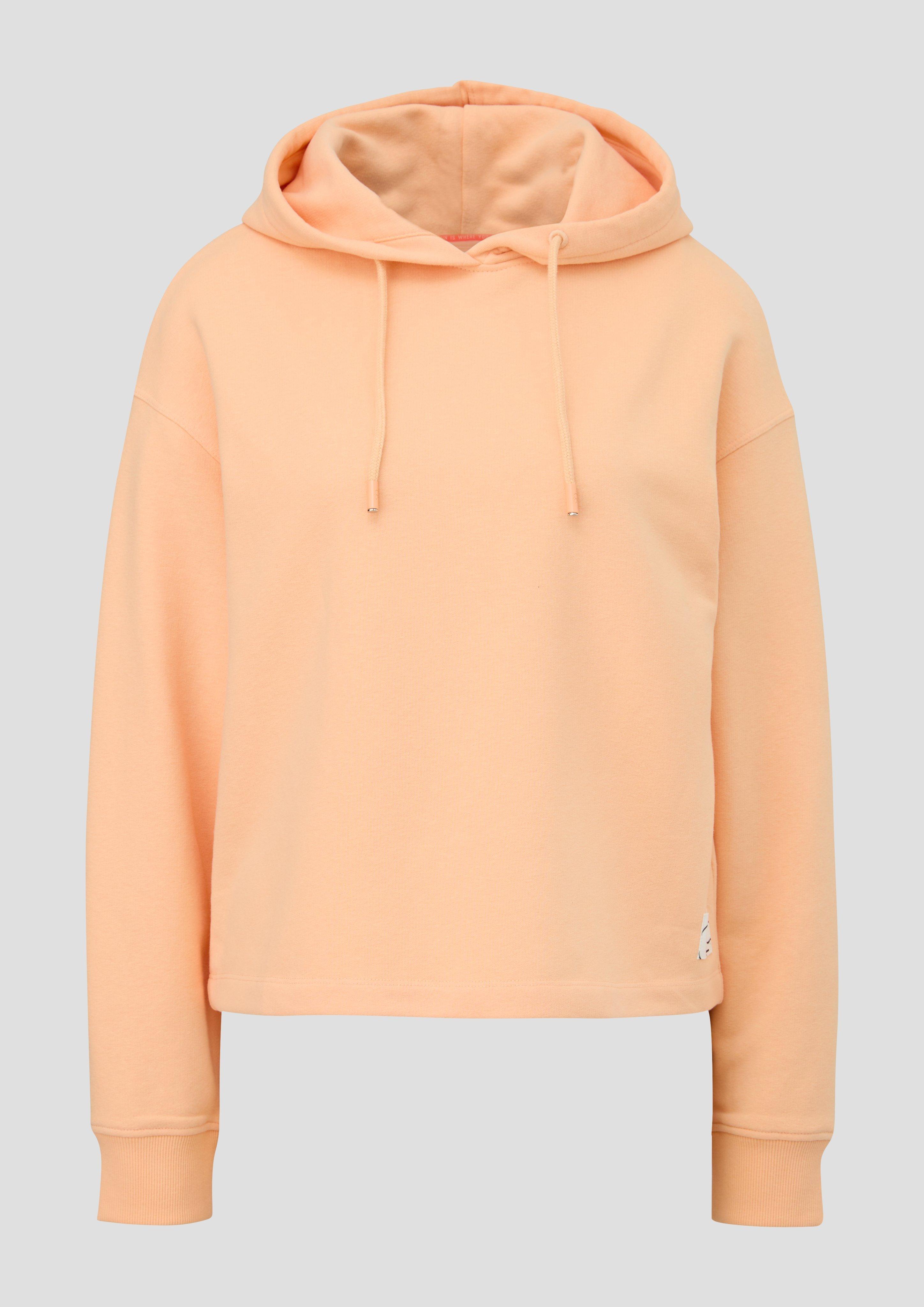 QS - Sweatshirt aus Baumwollmix, Damen, Orange