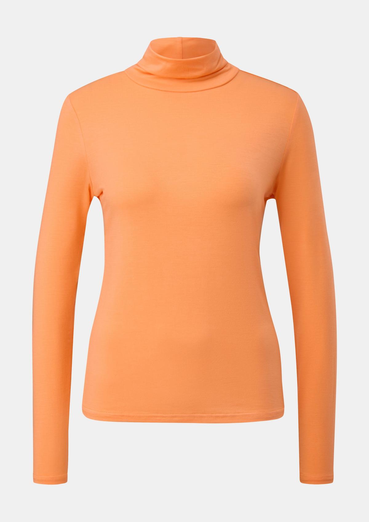 comma Turtleneck-Shirt aus softem Modal
