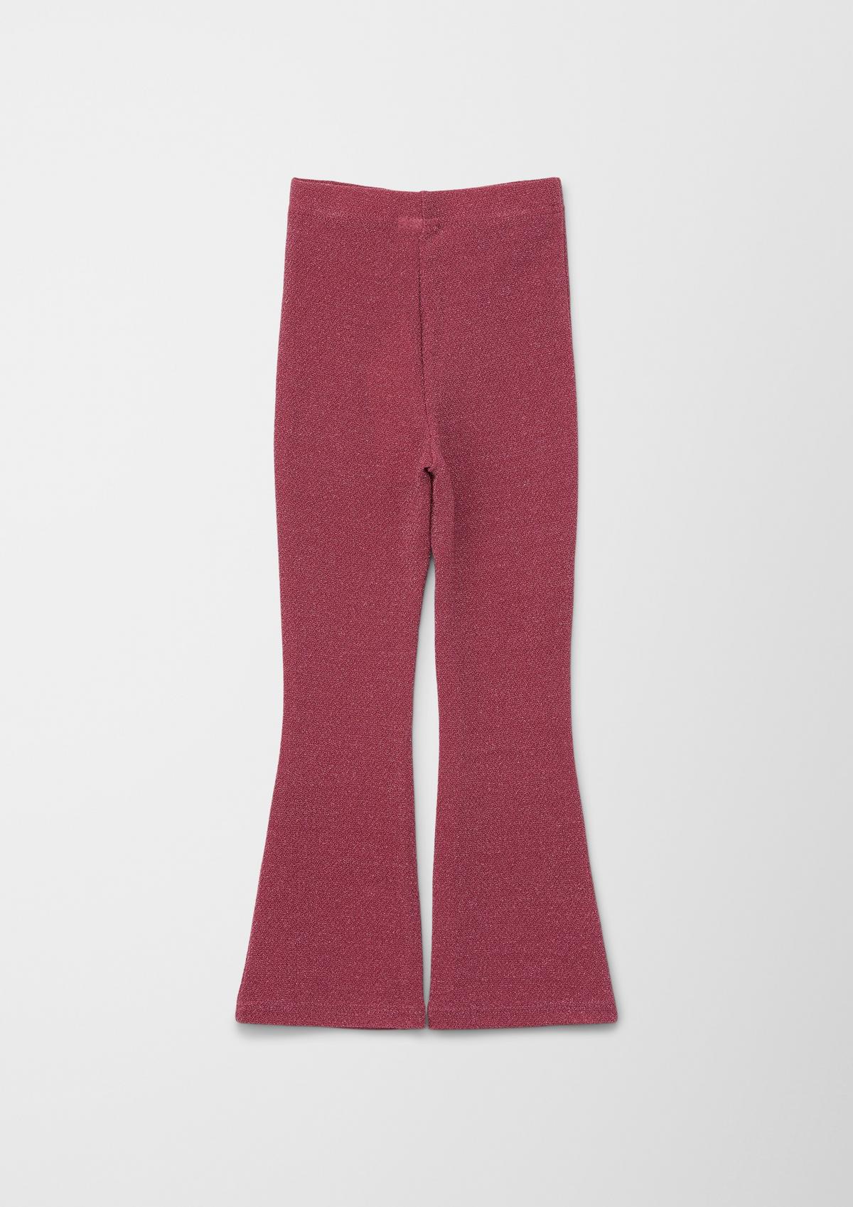 s.Oliver Slim fit: Flared leggings with glitter yarn