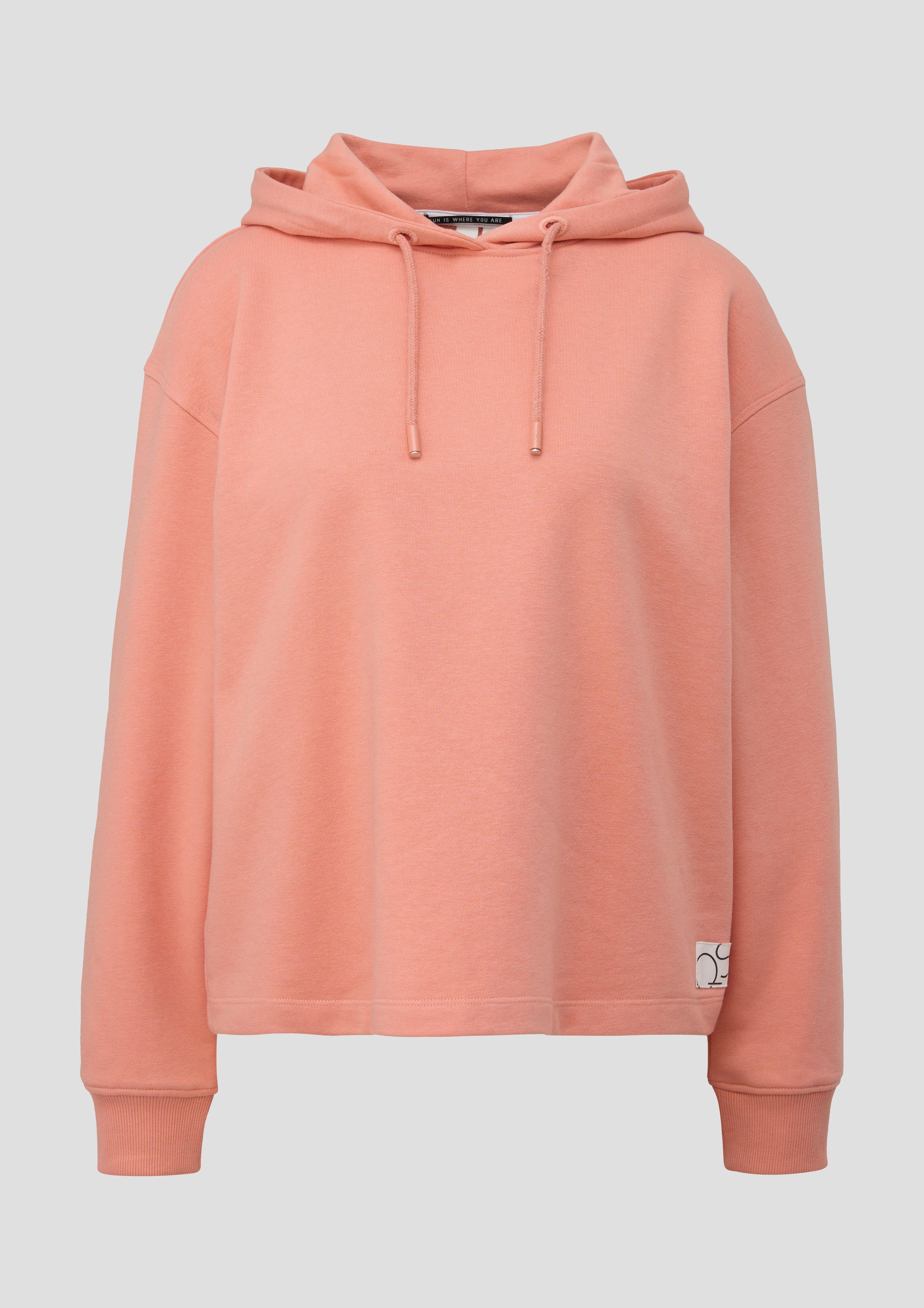 QS - Sweatshirt mit Kapuze, Damen, Orange