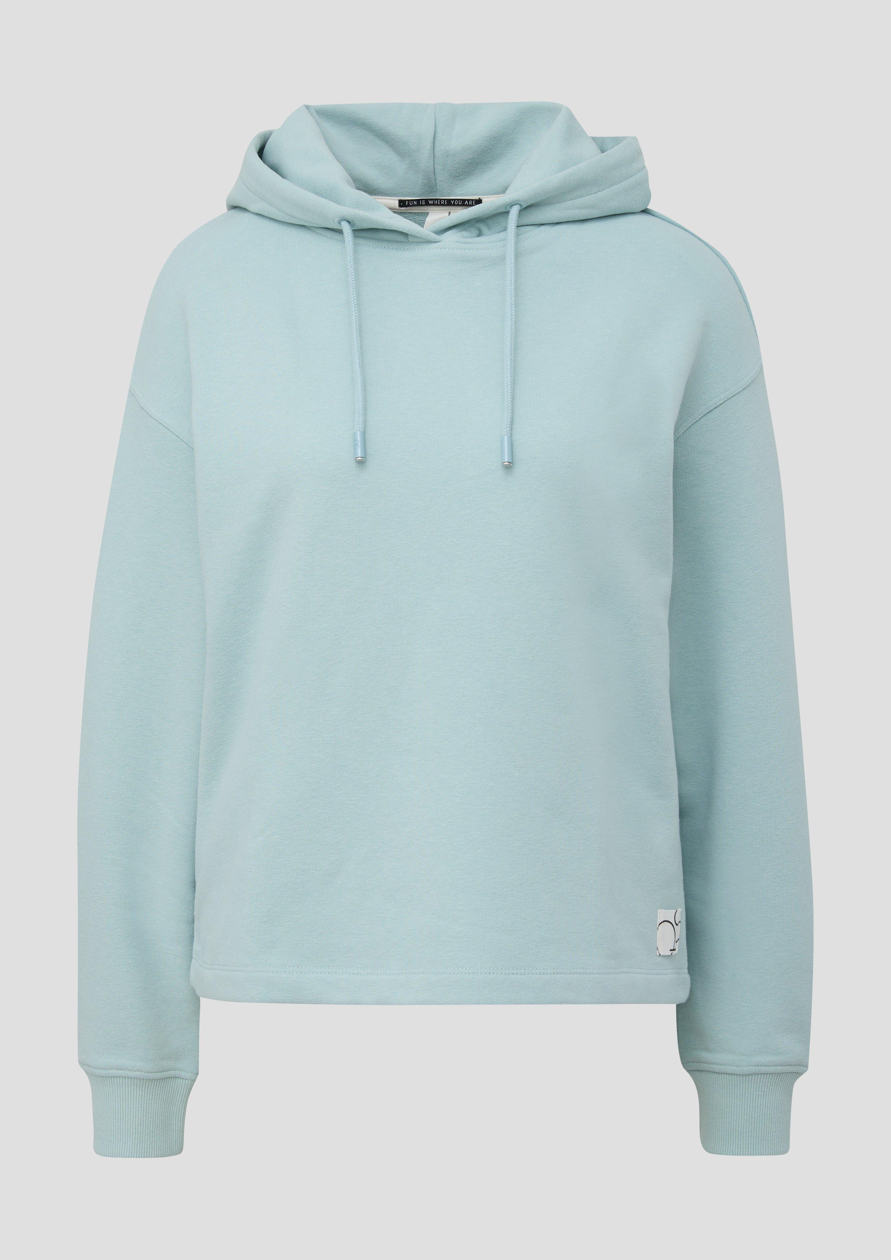 QS - Sweatshirt mit Kapuze, Damen, türkis