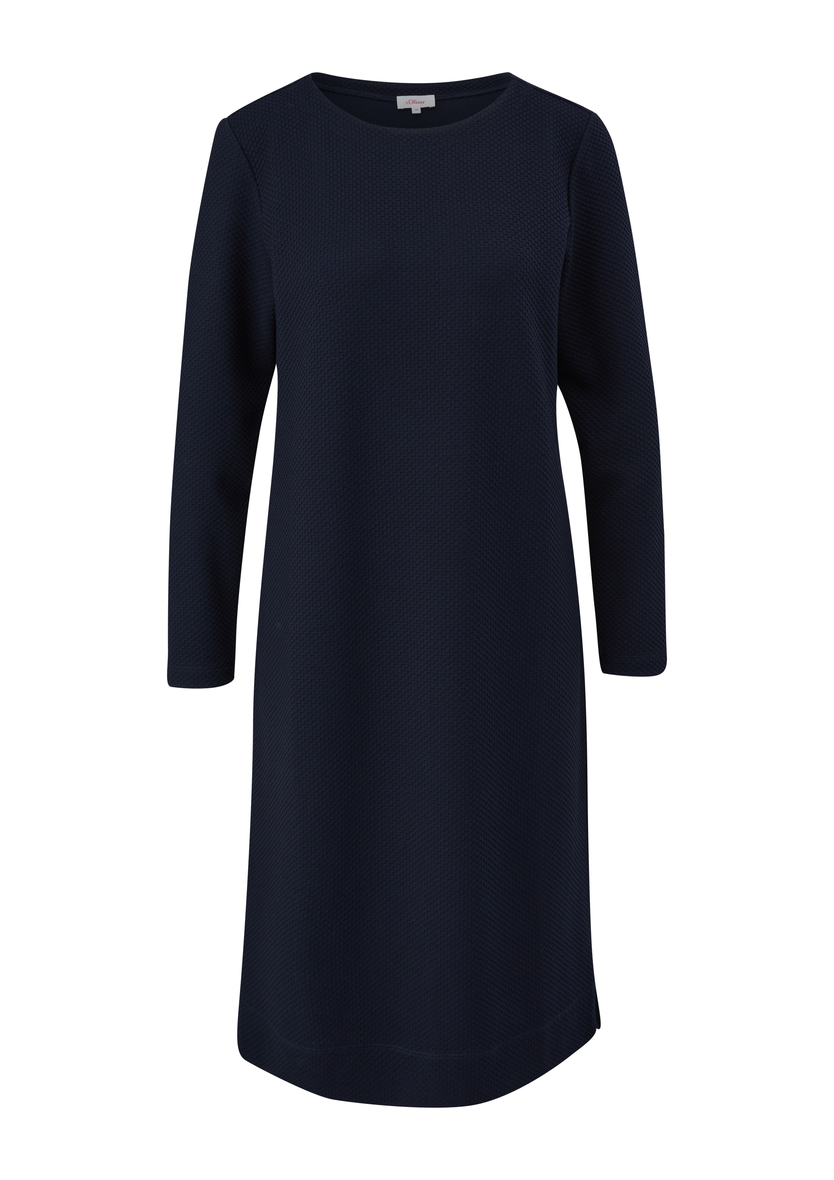 s.Oliver - Jersey-Kleid mit Strukturmuster, Damen, blau