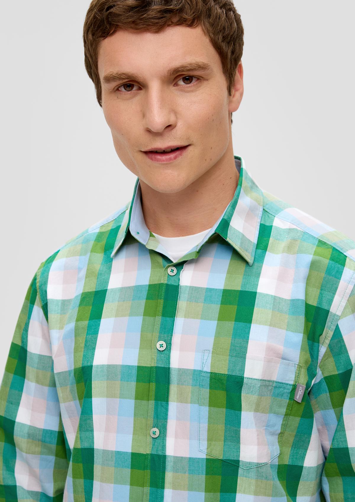 s.Oliver Regular: bavlněná košile s dlouhým rukávem