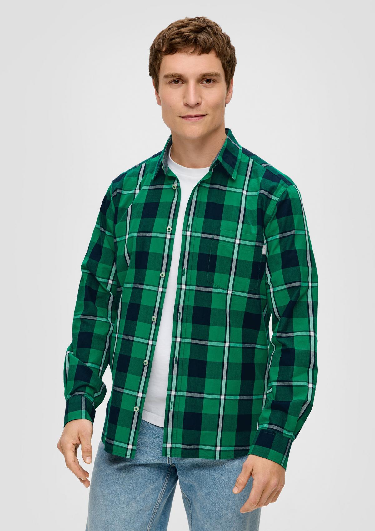 s.Oliver Regular: Langarmhemd aus Baumwolle
