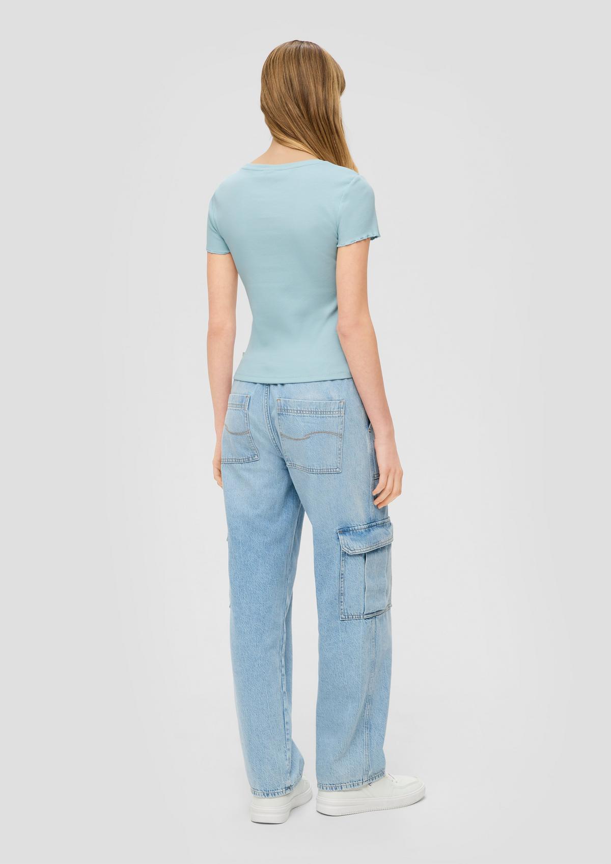 s.Oliver Cropped top with a ribbed texture
