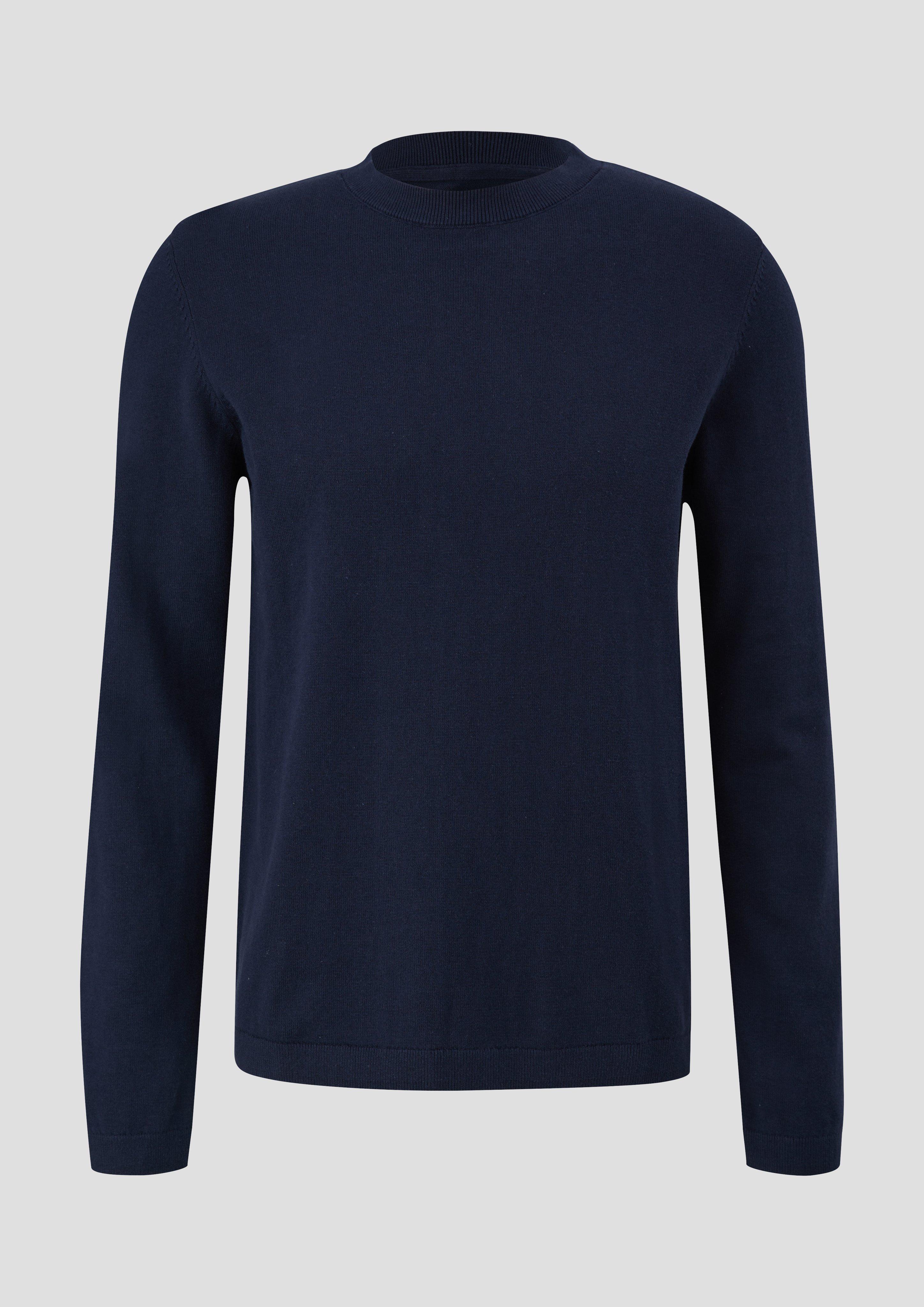 QS - Basic Strickpullover, Herren, blau