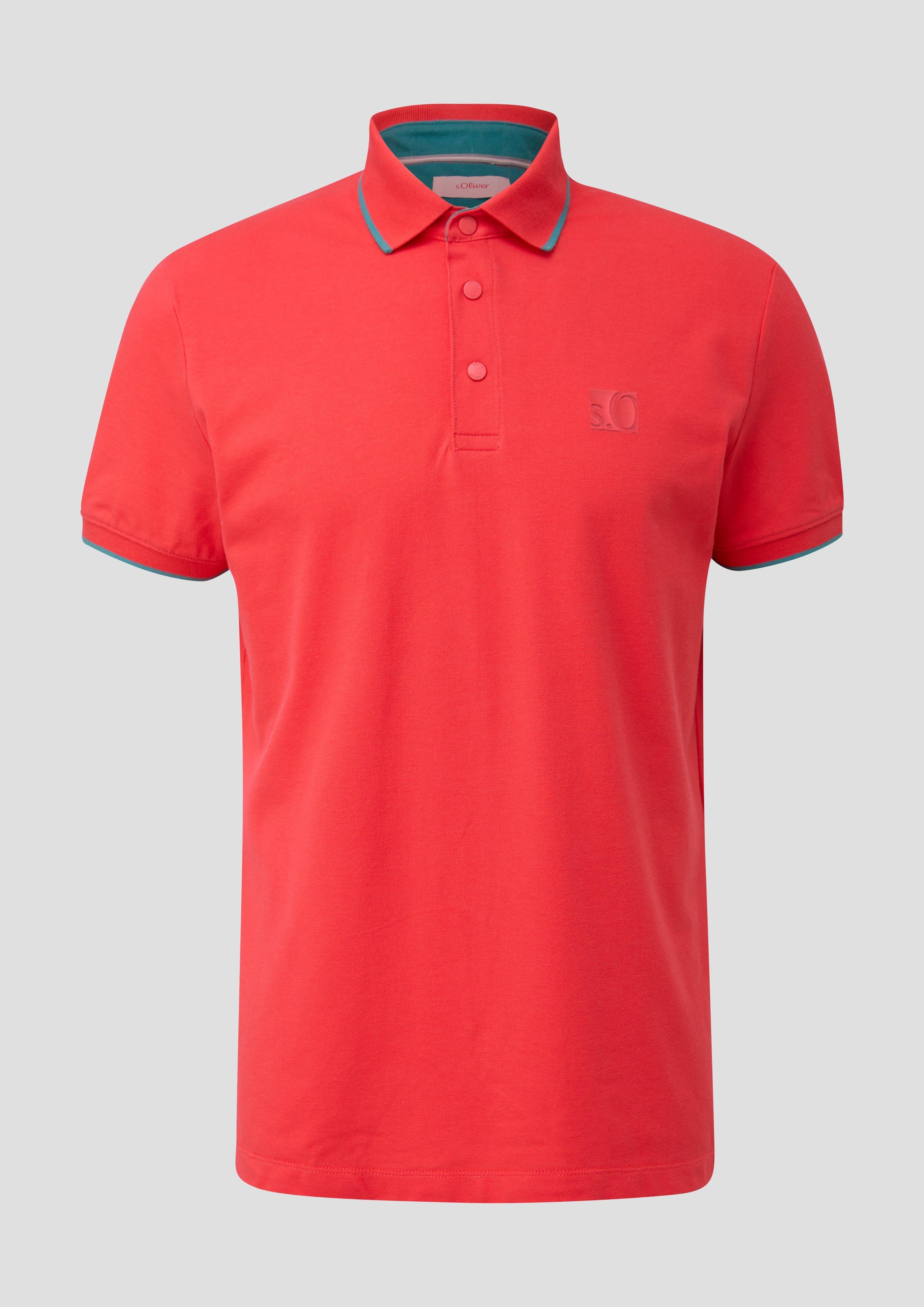 s.Oliver - Poloshirt mit Logo, Herren, Orange